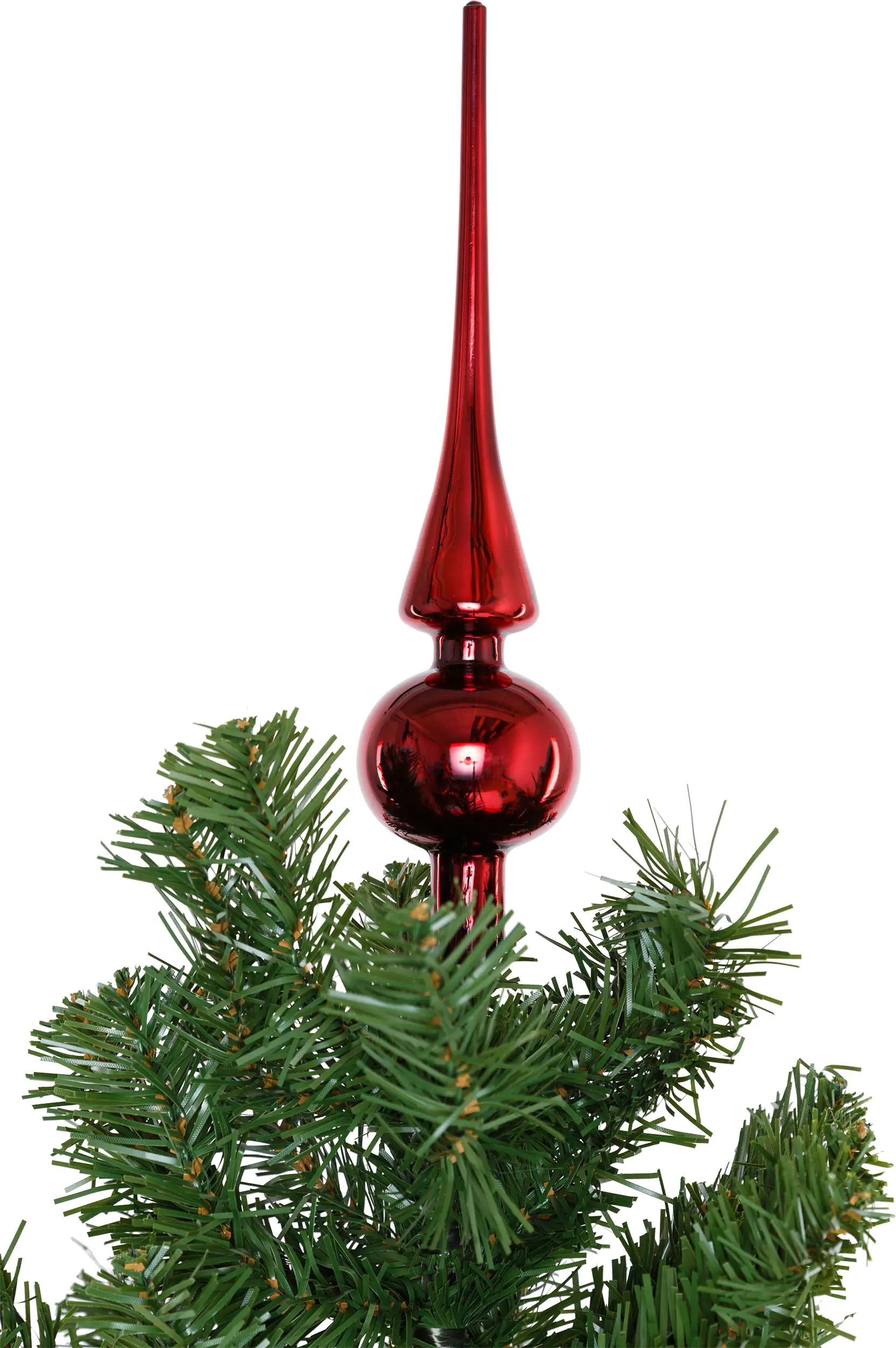 2076601538318_03 TrendLine Christbaumspitze aus Glas 26 cm ochsenblut glänzend