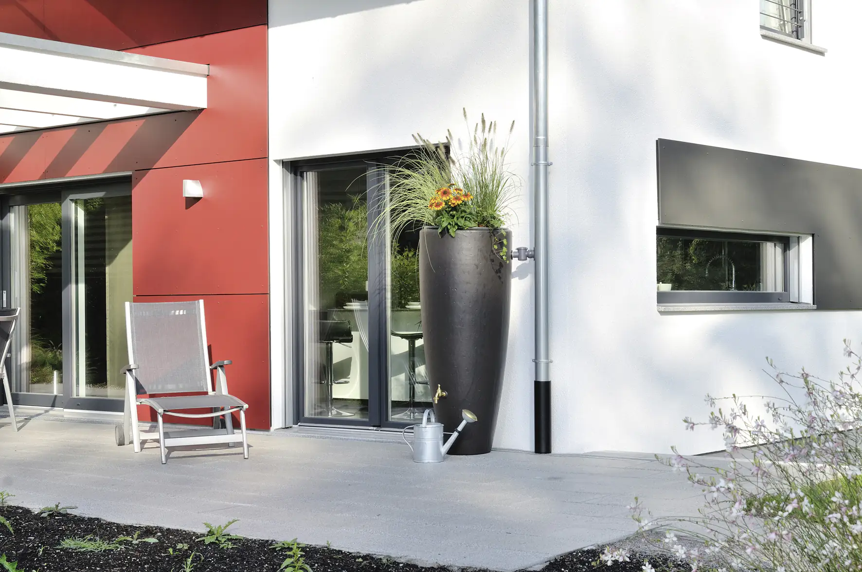 Garantia 2in1 Wasserbehälter 300 l, mokka, inkl. Pflanzschale