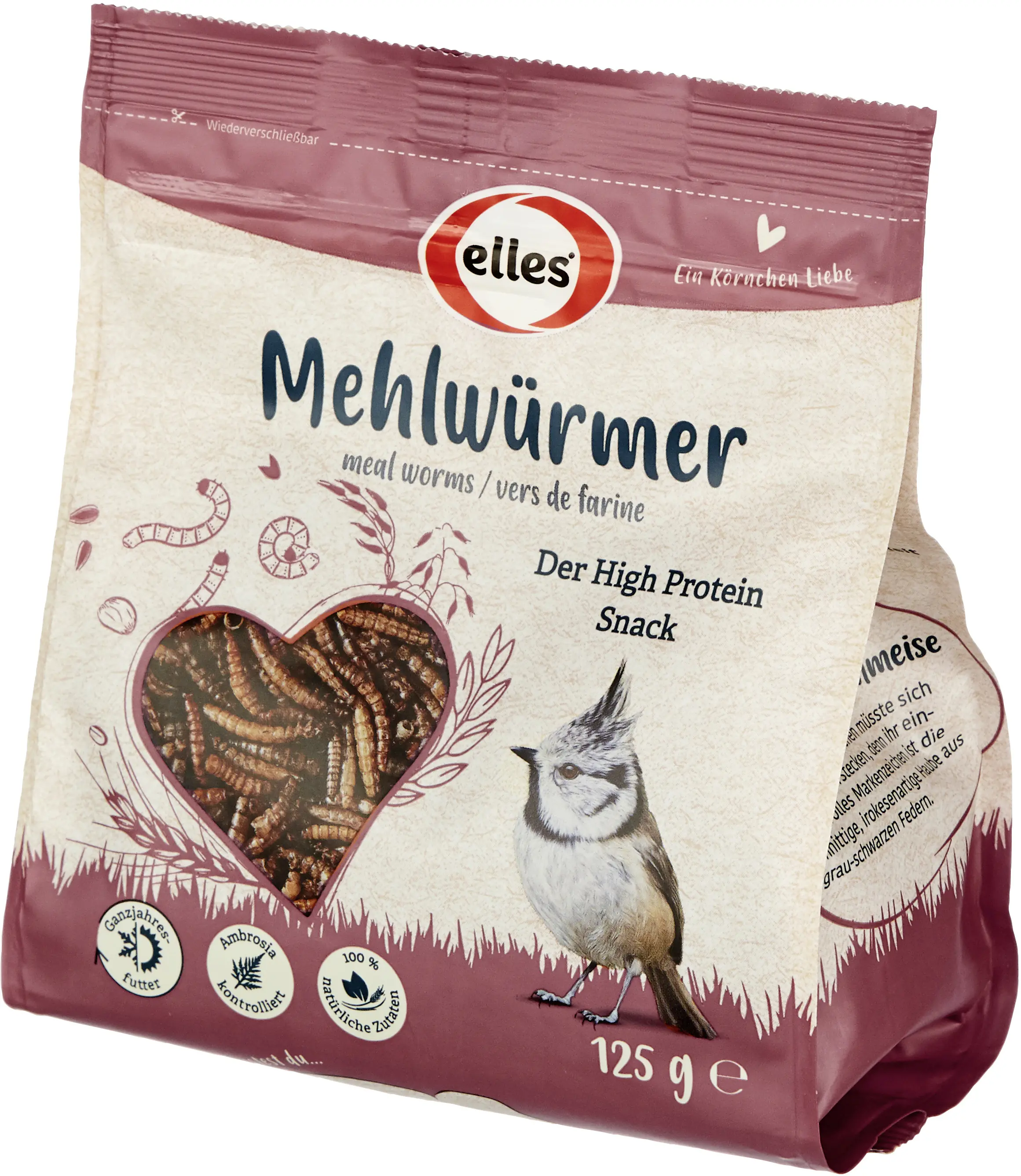Elles Wildvogelfutter Mehlwürmer 125 g