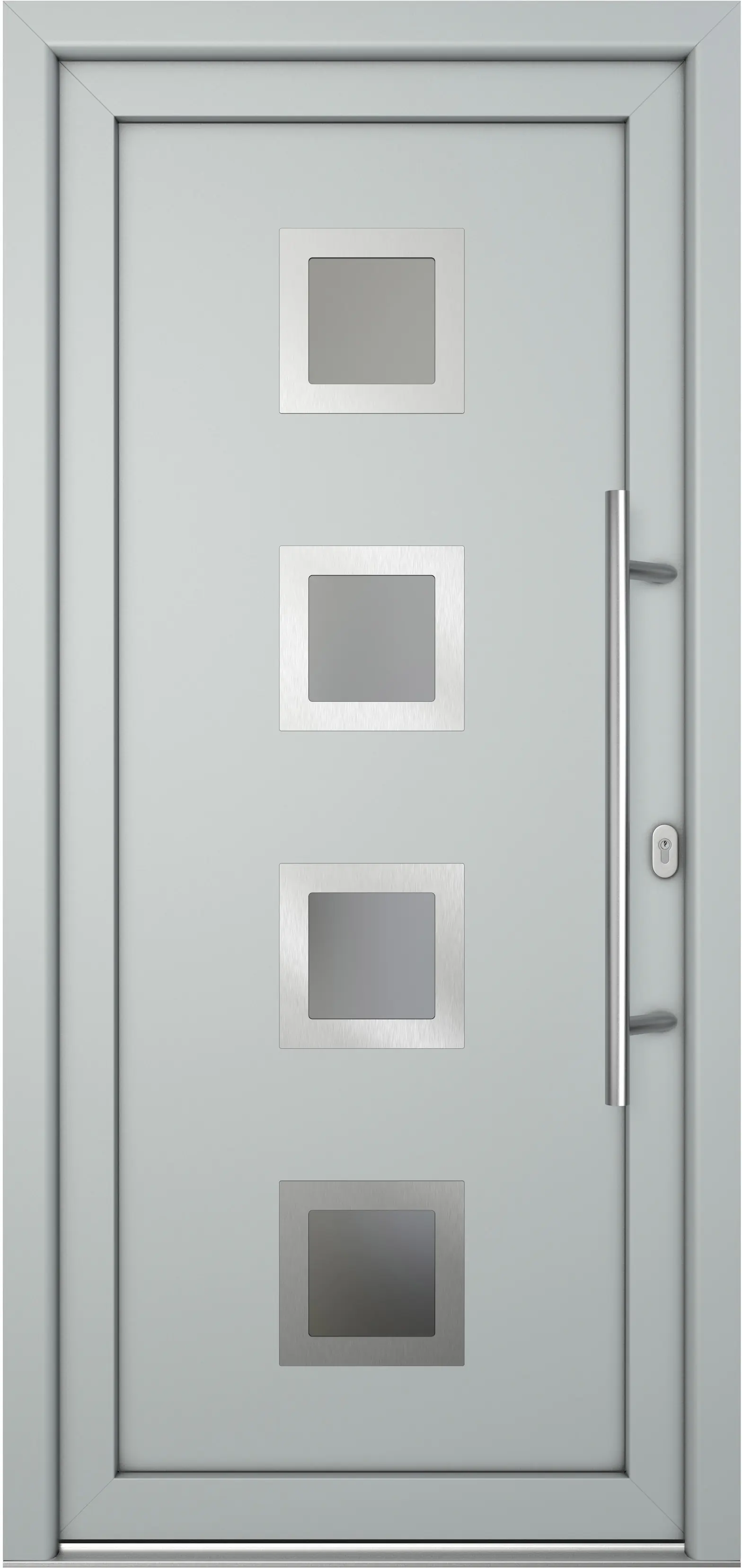 Meeth Haustür Signum Pro PVC Modell 84 88 x 200 cm DIN Rechts weiß/lichtgrau