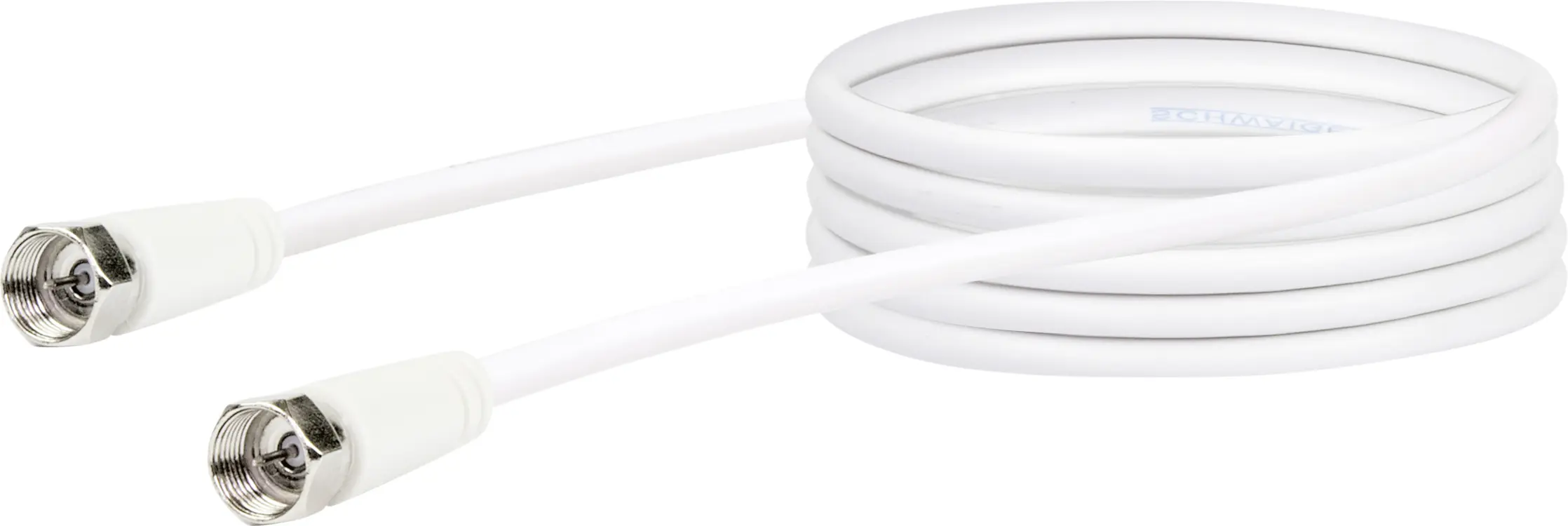 Schwaiger SAT Anschlusskabel KVC215 052 (75dB) weiß, 1,5m, 1x F Stecker / 1x F Stecker