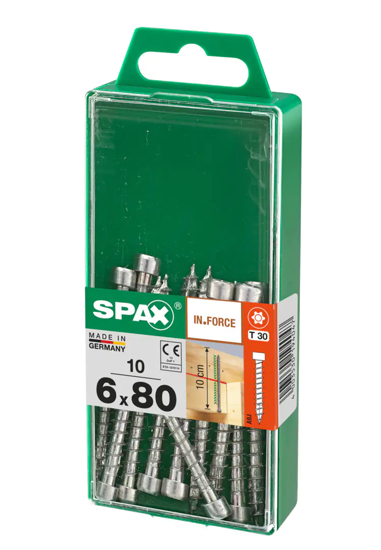 Spax Holzbauschrauben 6.0 x 80 mm TX 30 Zylinderkopf - 10 Stk.