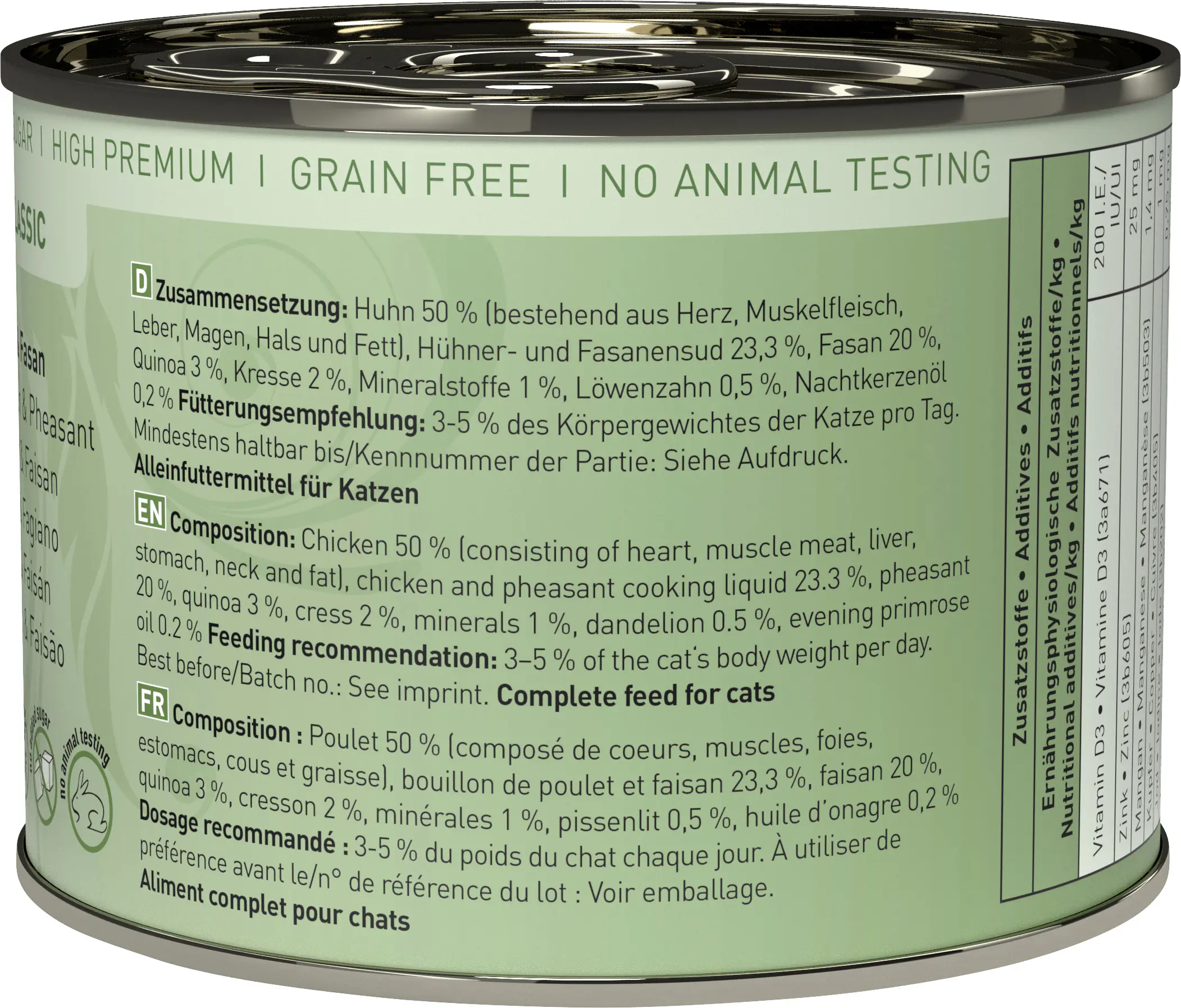 Catz Finefood Katzenfutter Classic No. 15 Huhn & Fasan 200 g