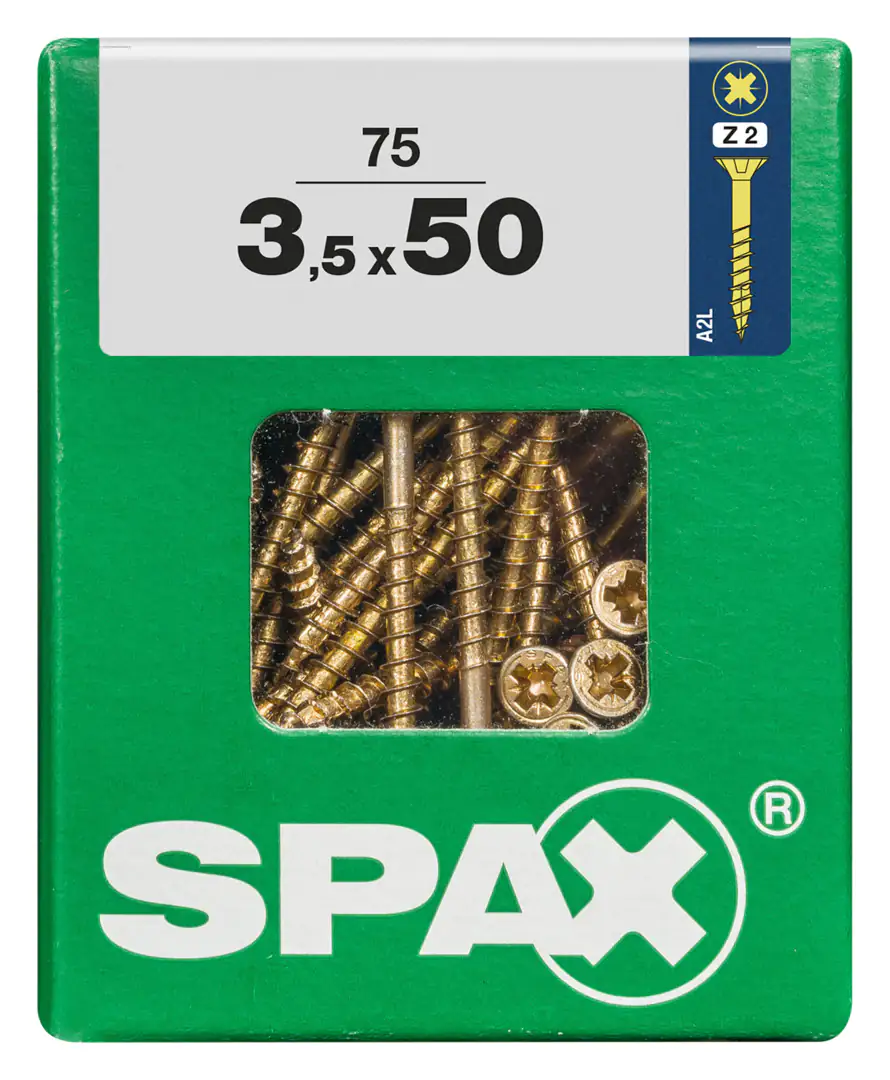 Spax Universalschrauben 3.5 x 50 mm PZ 2 - 75 Stk.