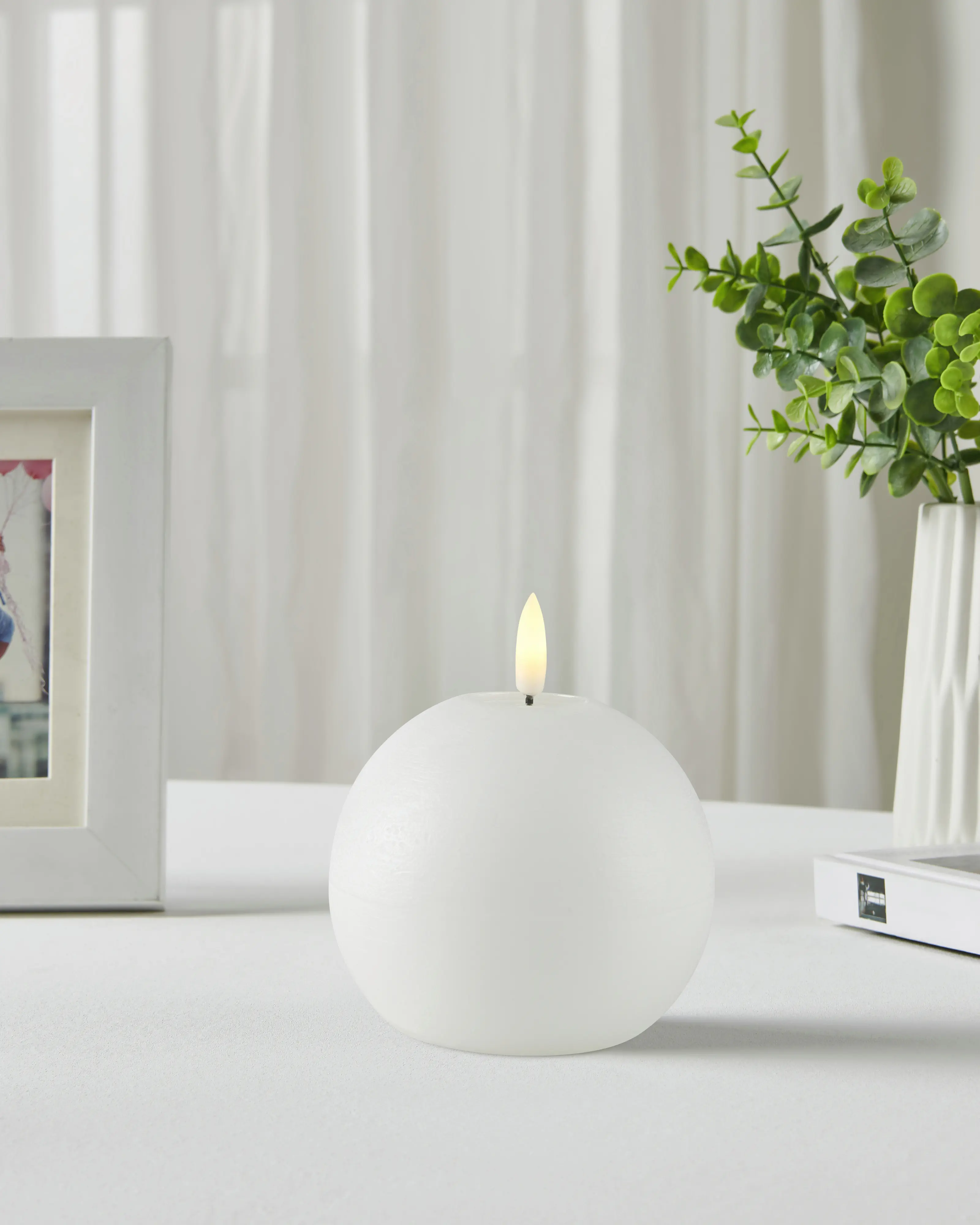 Eglo LED Kerze Leskino warmweiß 10 x Ø 10 cm weiß 