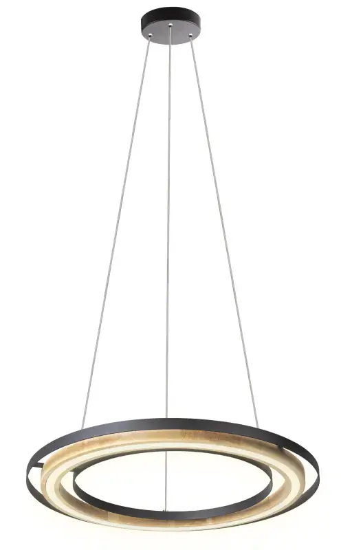 Globo Hängeleuchte 1 Rilas Ø 56 x 150 cm schwarz warmweiß