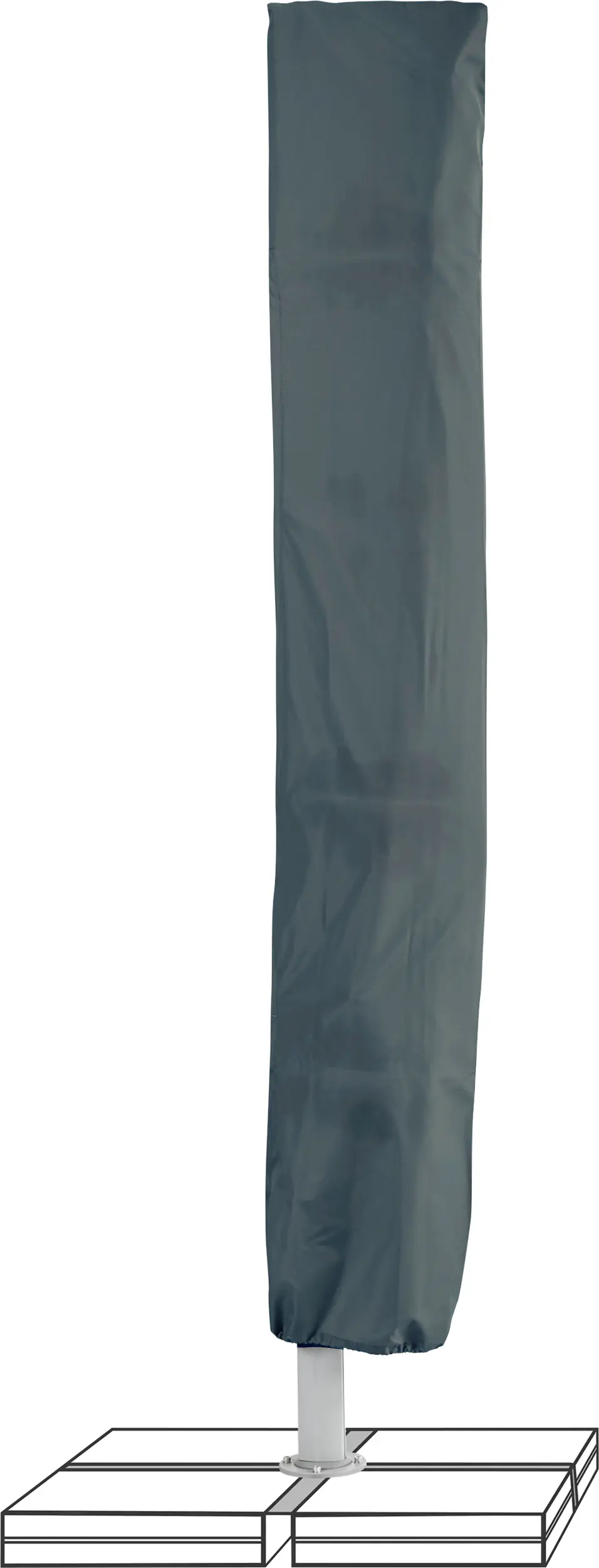 Suncomfort Sonnenschirm Familyflex steingrau Ø 300 cm