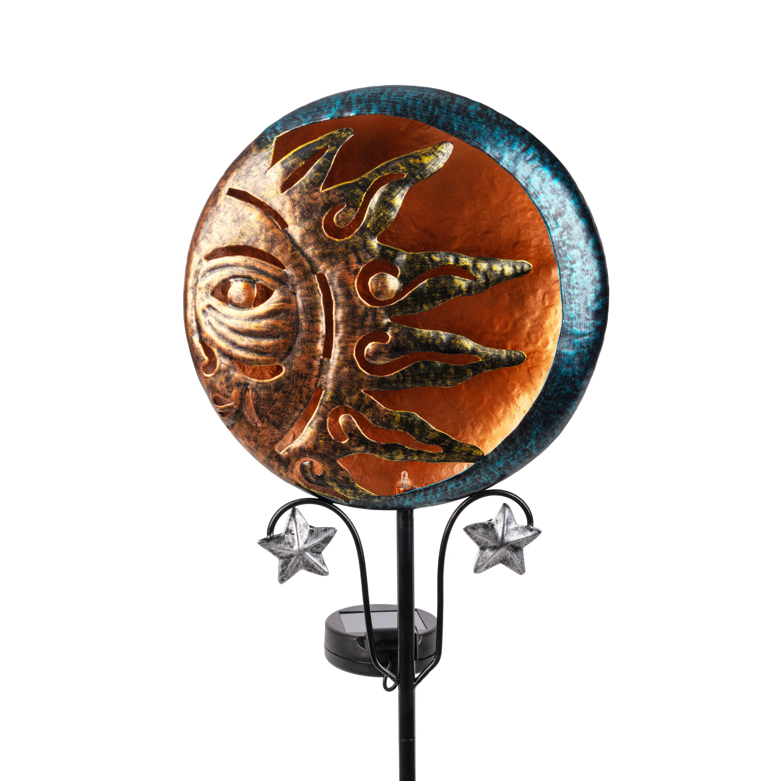 Light & More LED Solarleuchte Sonne schwarz