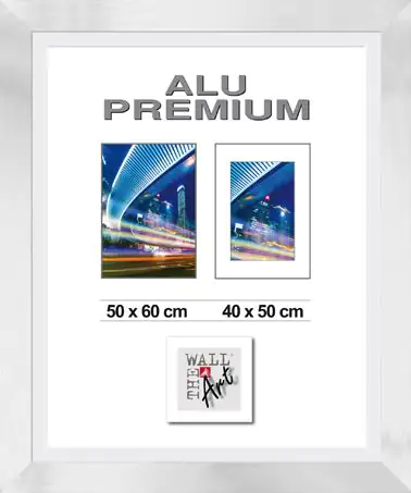 Aluminiumrahmen Quattro silber, 50 x 60 cm