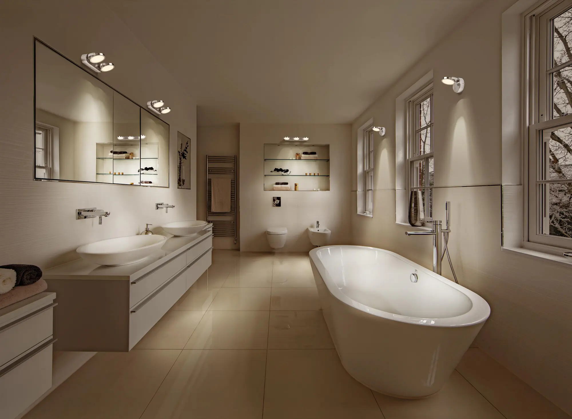 Ledvance Smart+ LED Badleuchte Round silber 13 x 11,8 cm Sun@Home 7,5 W Ledvance Smart+ LED Badleuchte Round silber 13 x 11,8 cm Sun@Home 7,5 W