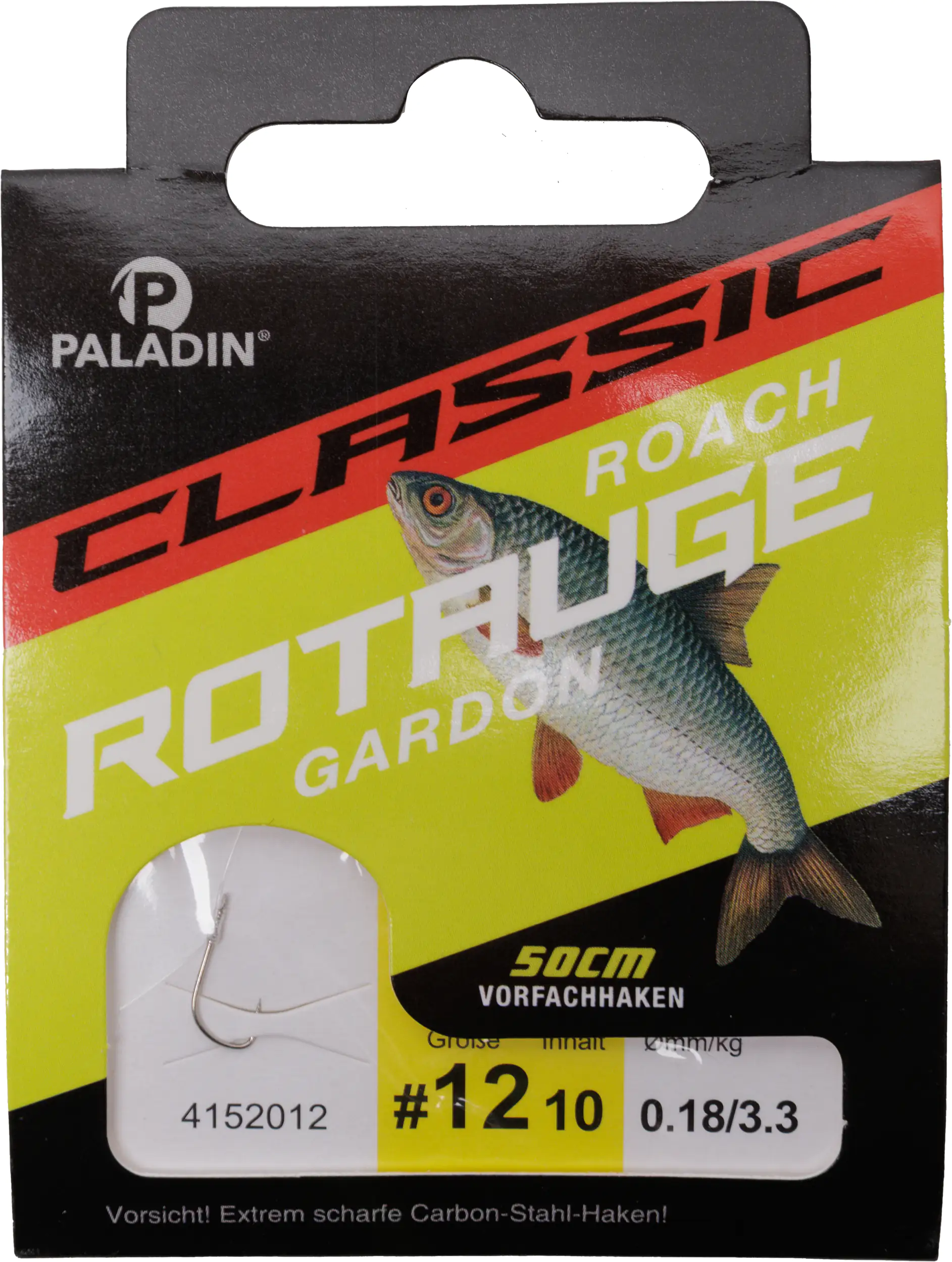 Paladin Rotaugenhaken gebunden Größe 12 50 cm nickel