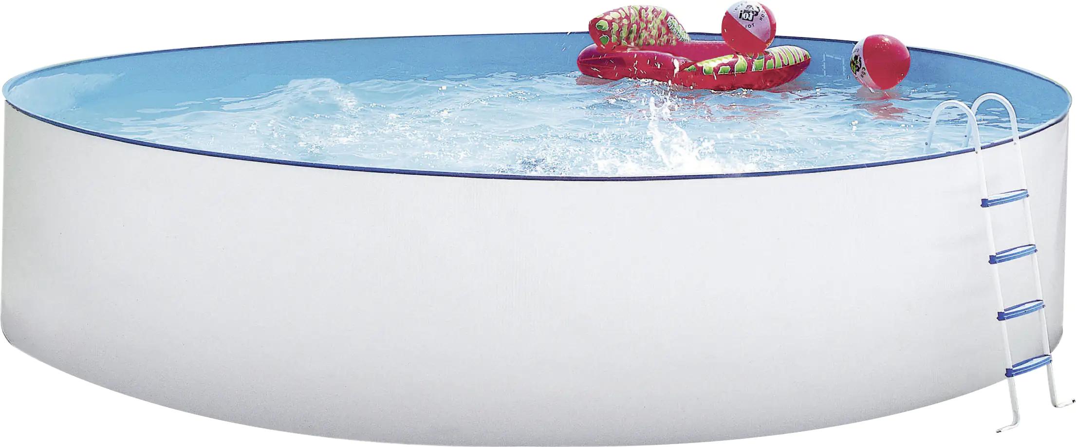 Steinbach Stahlwandpool Set Nuovo weiß, Ø 550 x 120 cm