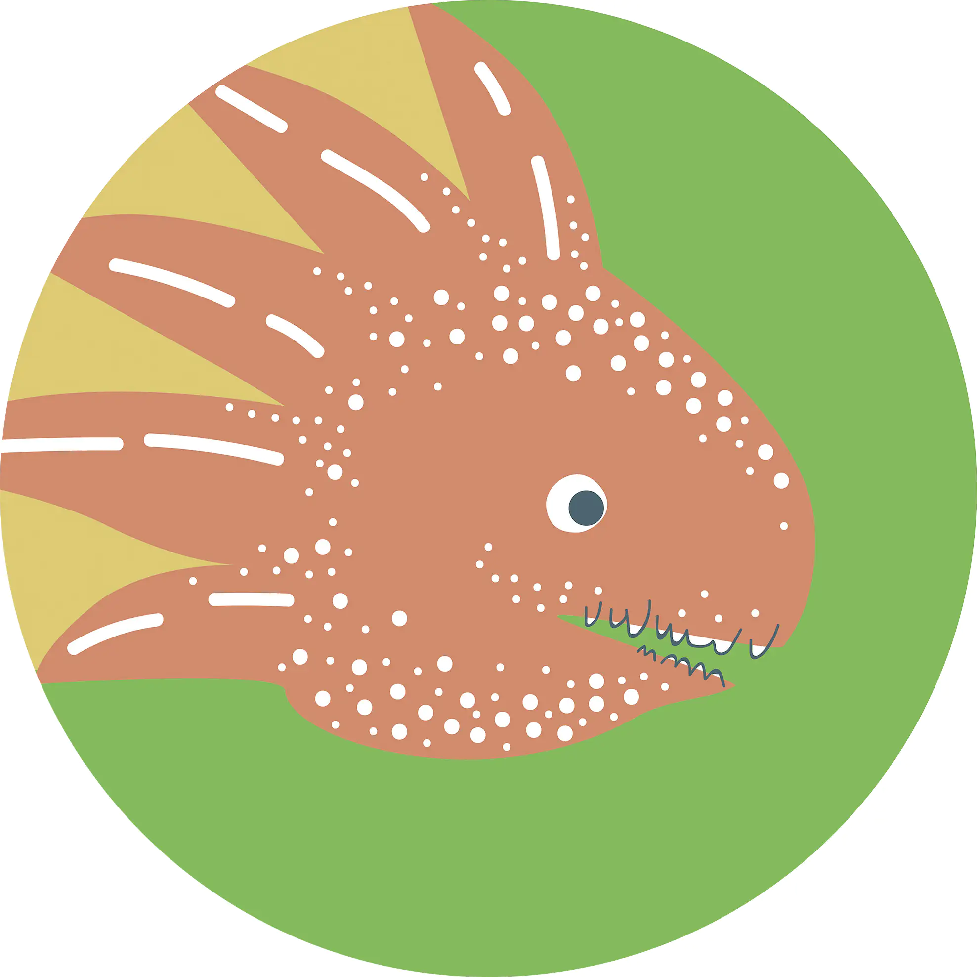 Komar Vlies Fototapete Dot Little Dino Proto Ø 128 cm, selbstklebend