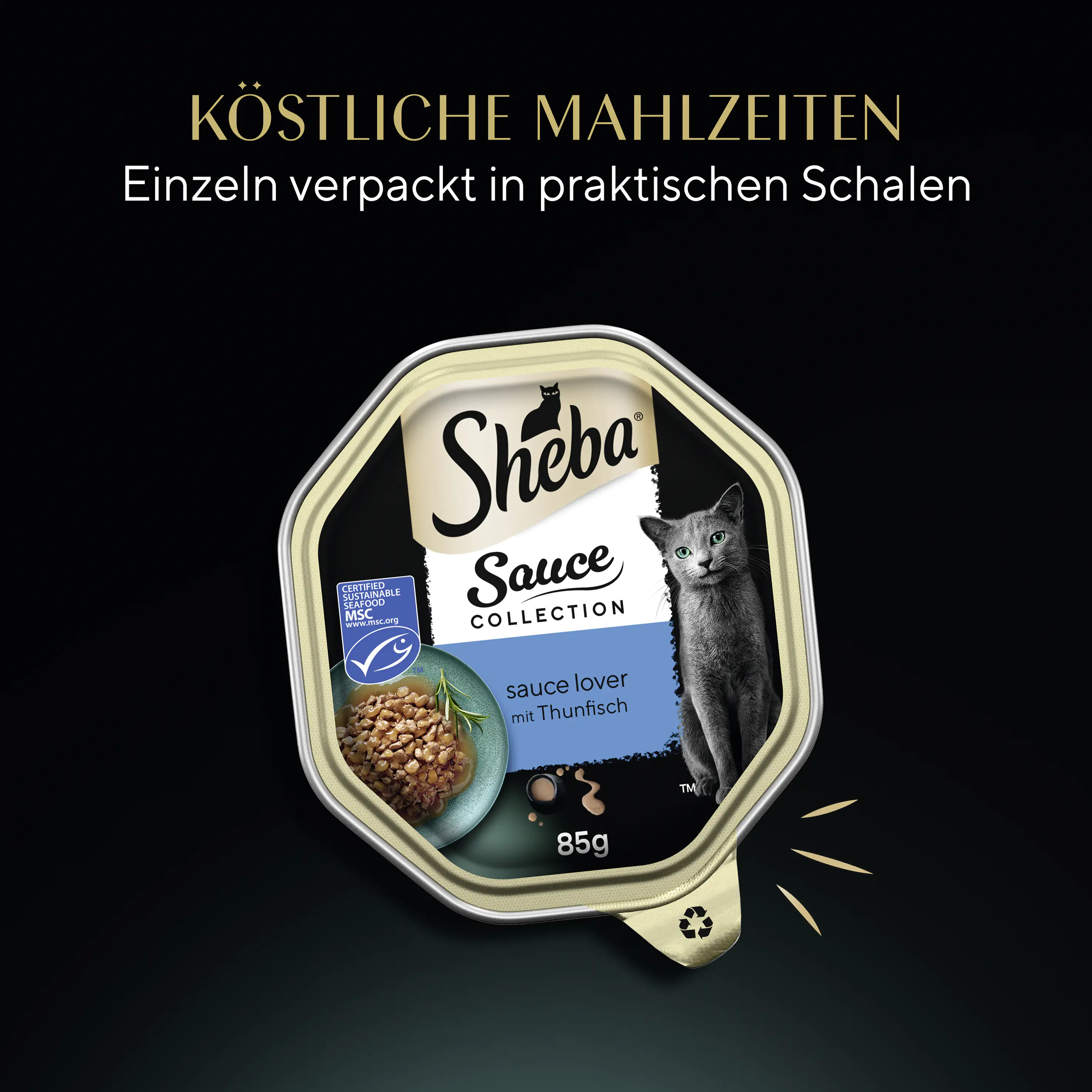 Sheba Sauce Collection Sauce Lover mit Thunfisch MSC 85 g Sheba Sauce Collection Sauce Lover mit Thunfisch MSC 85 g