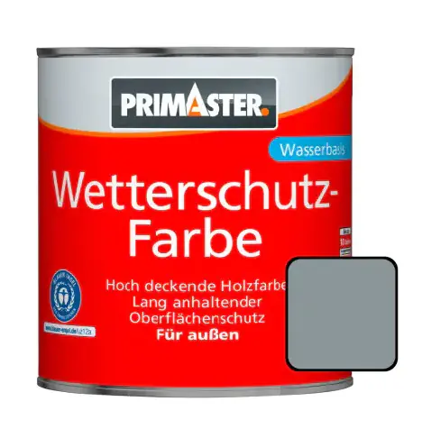 Primaster Wetterschutzfarbe 2,5 L silbergrau Primaster Wetterschutzfarbe 2,5 L silbergrau