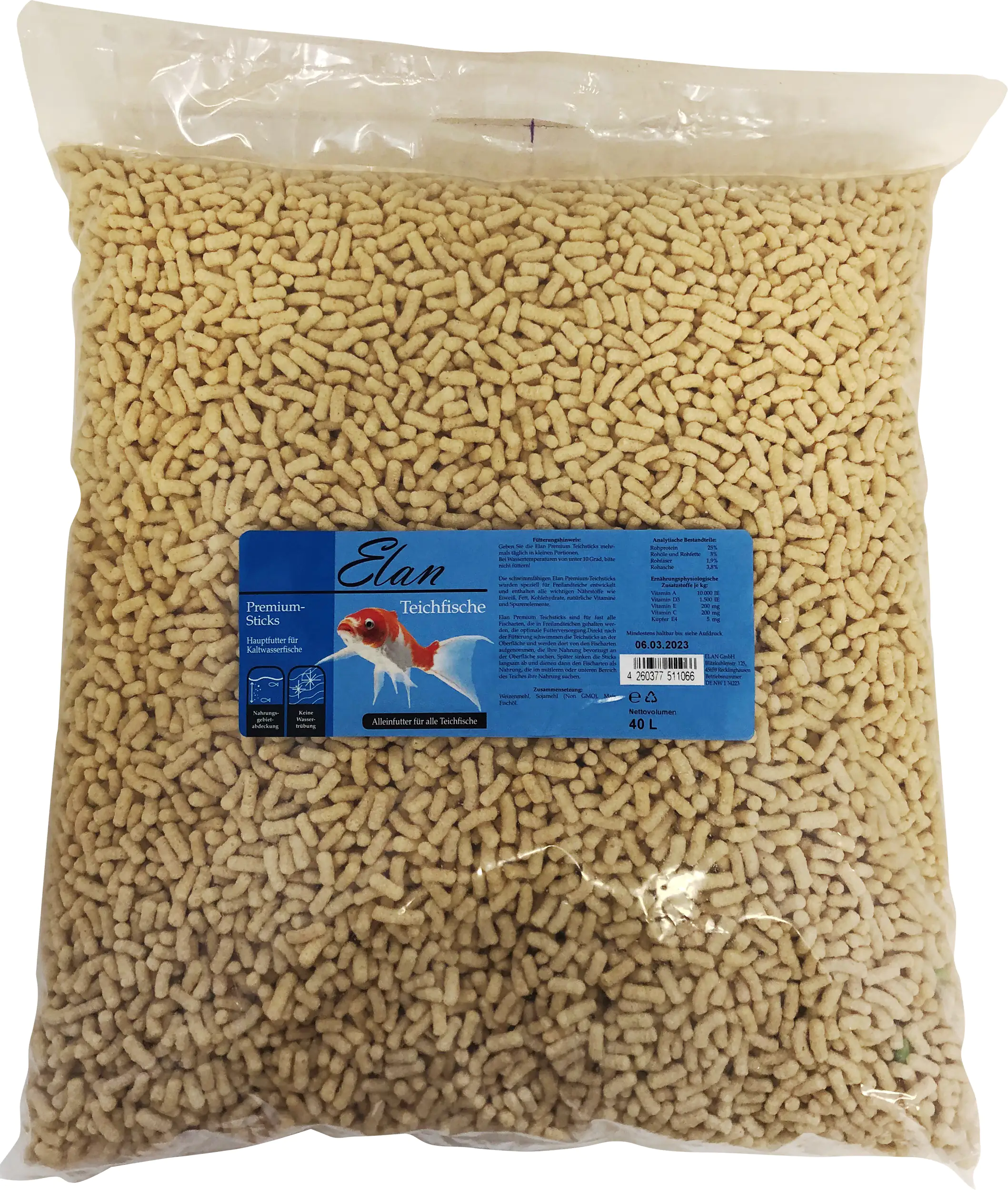 Elan Teichsticks Premiumfutter 40 L Elan Teichsticks Premiumfutter 40 L