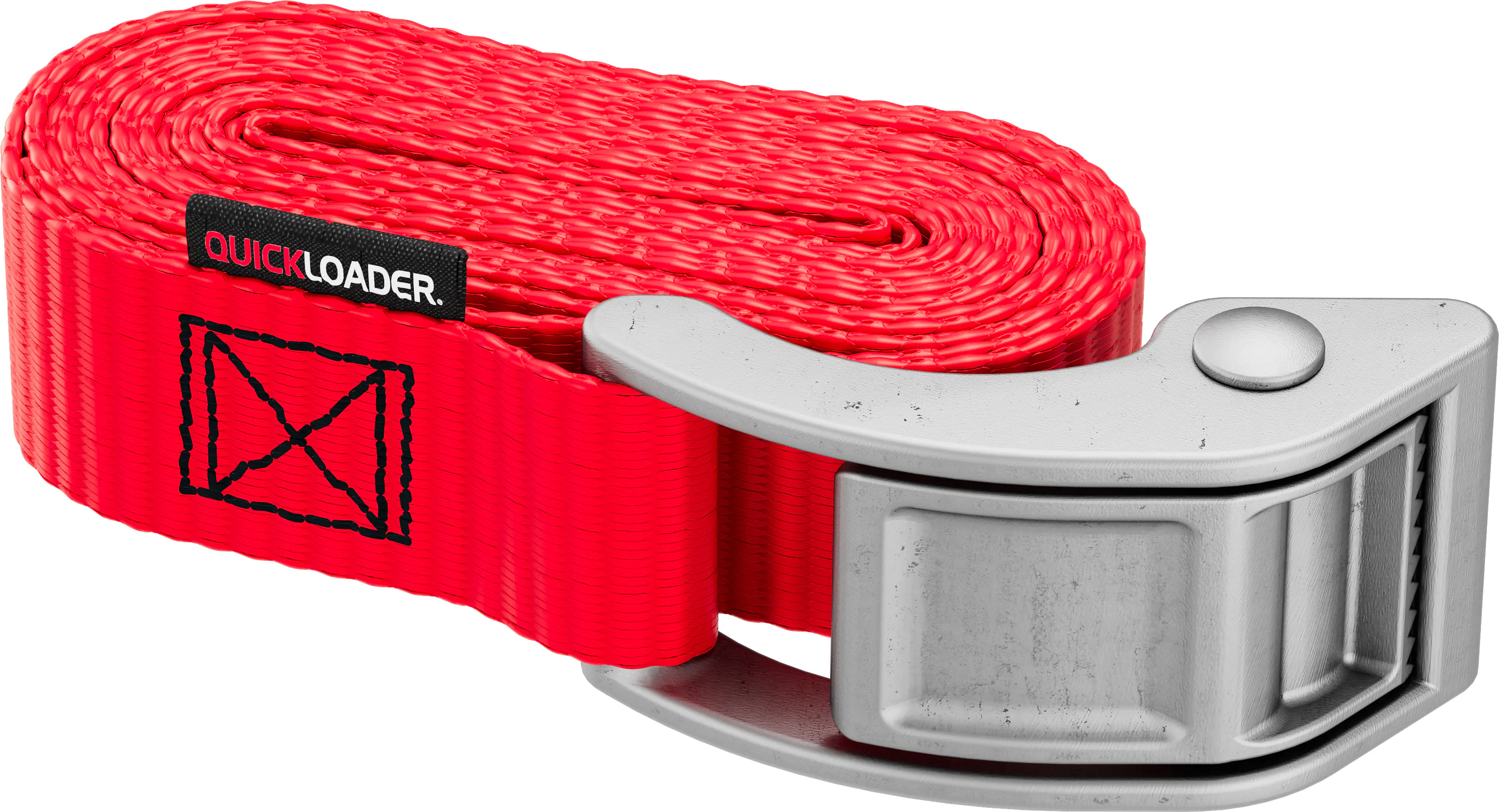 QUICKLOADER® Spanngurt Cambuckle mit Gurtklemme 25 mm x 3 m 1 Stück rot