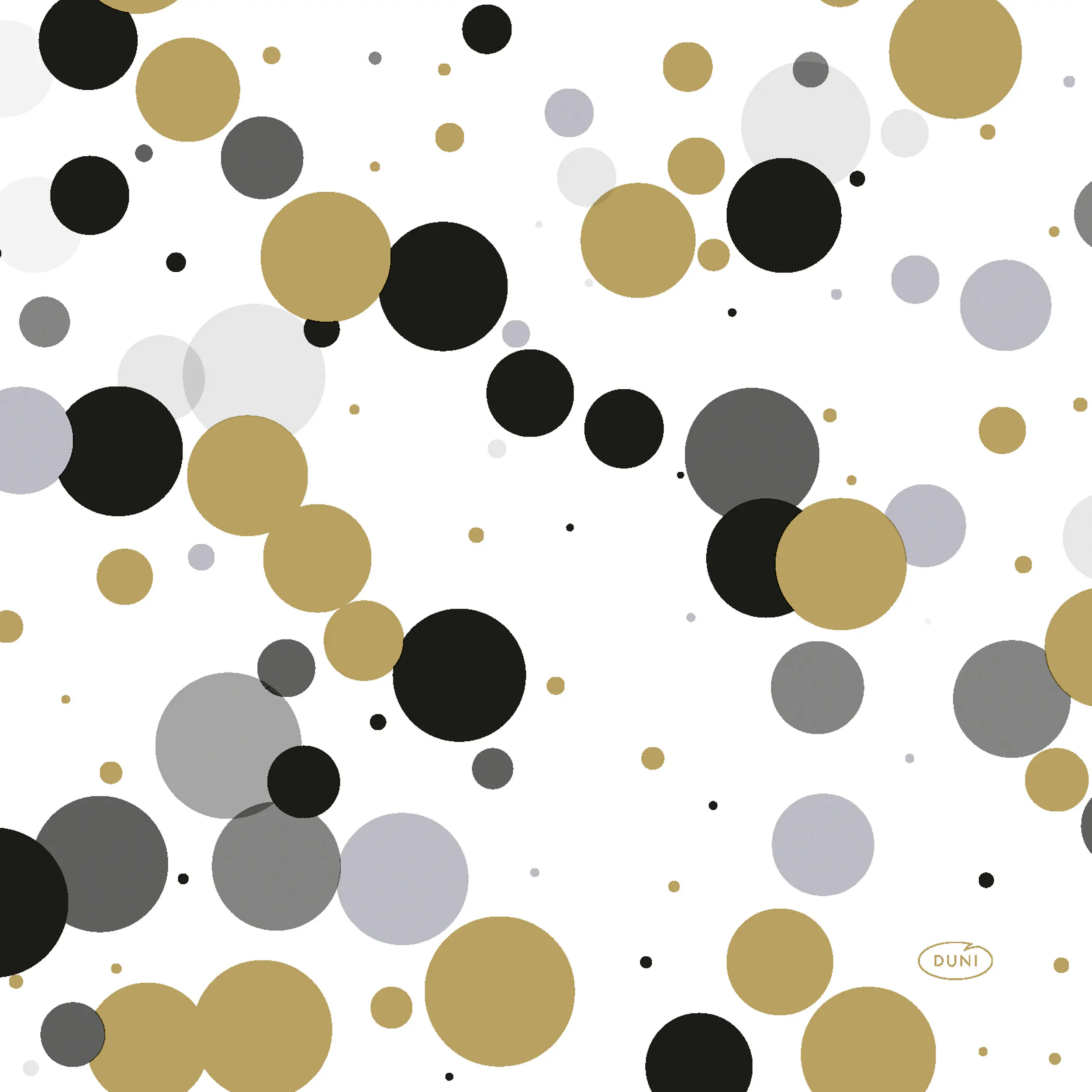 Duni Servietten Bubbles Black 33 x 33 cm - 20er Pack