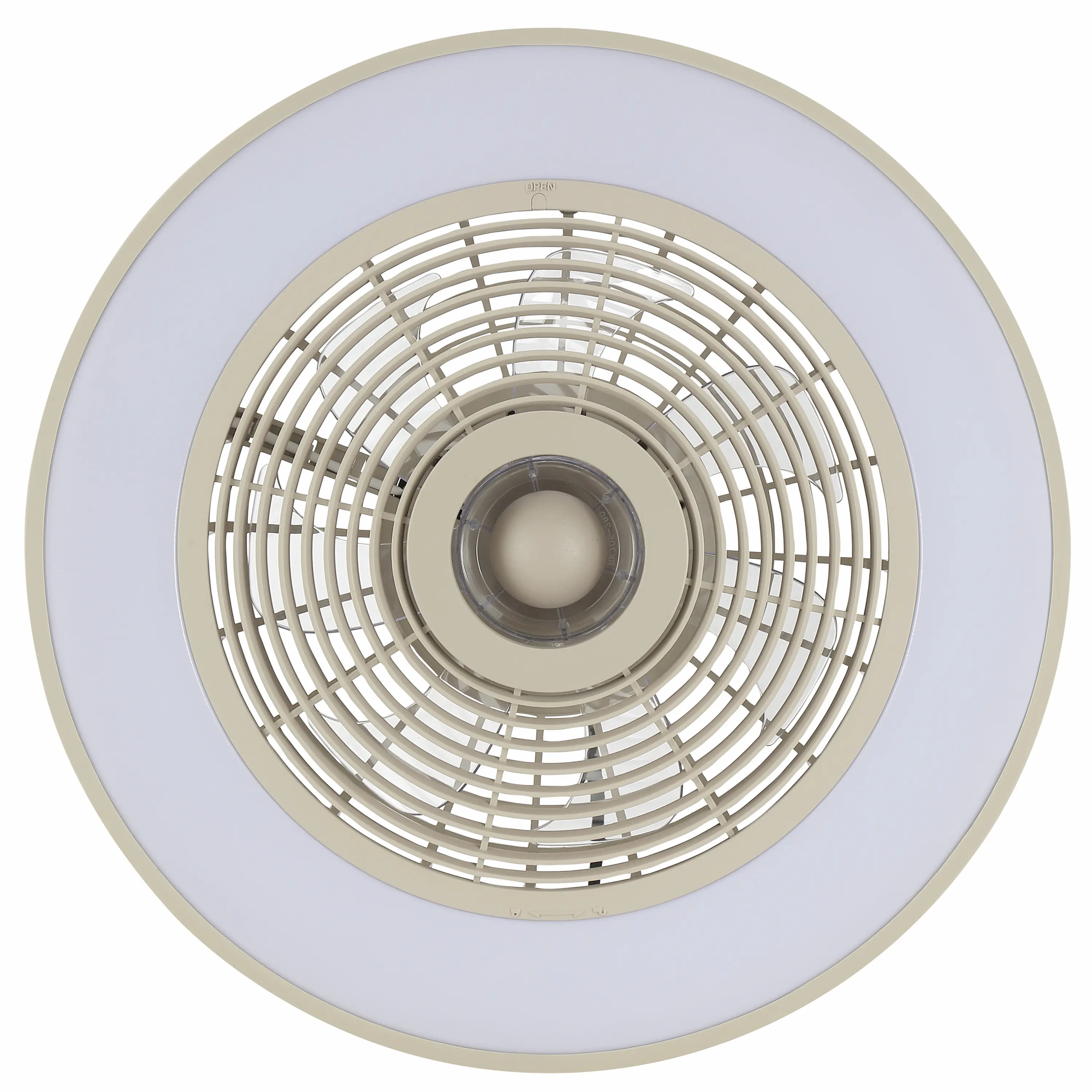 Briliant LED Deckenleuchte Catania mit Ventilator Ø 48,6 cm 40W beige RGB
