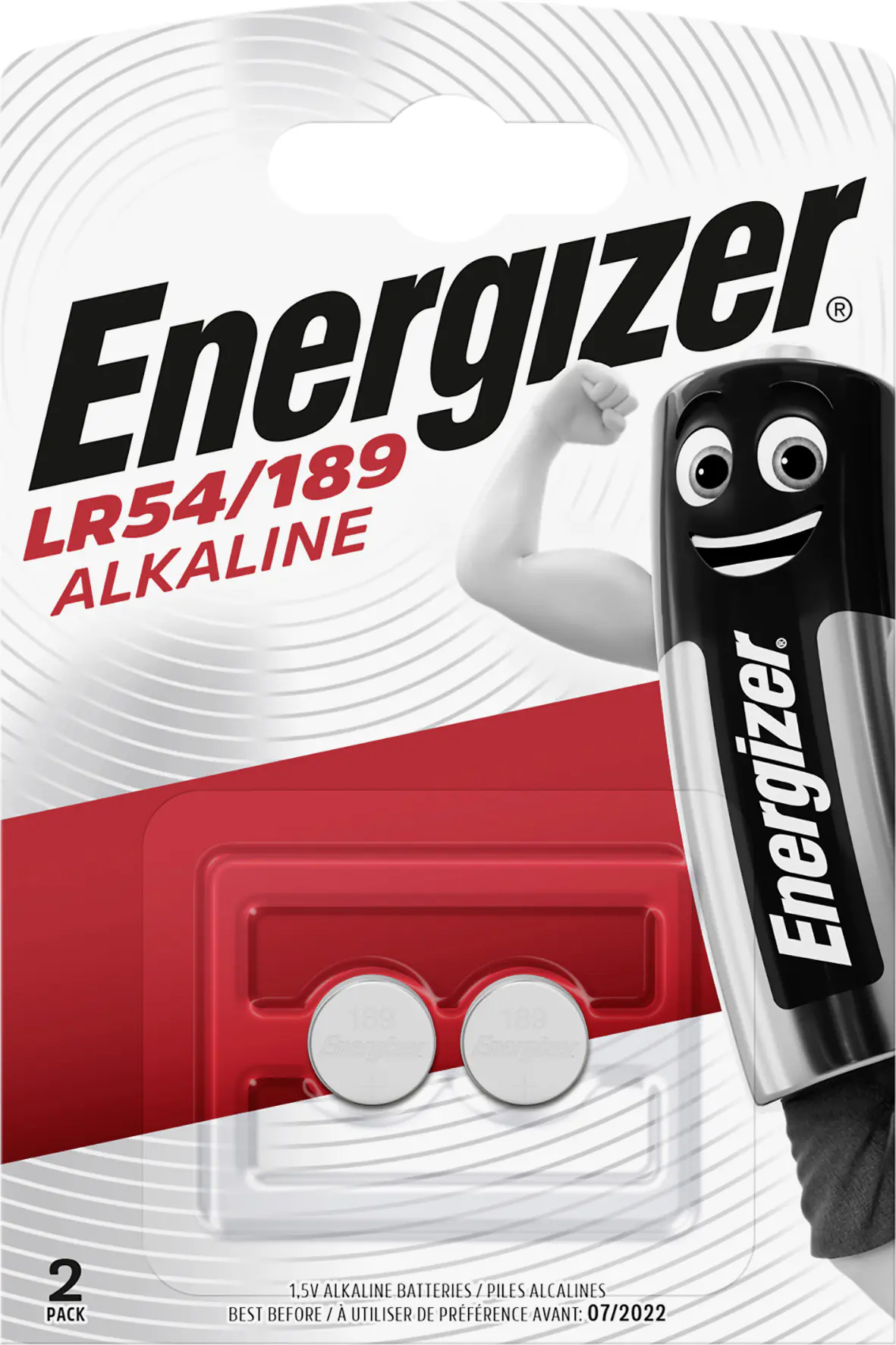Energizer Knopfzelle LR 54 Alkaline, 1,5 V, 2er Pack