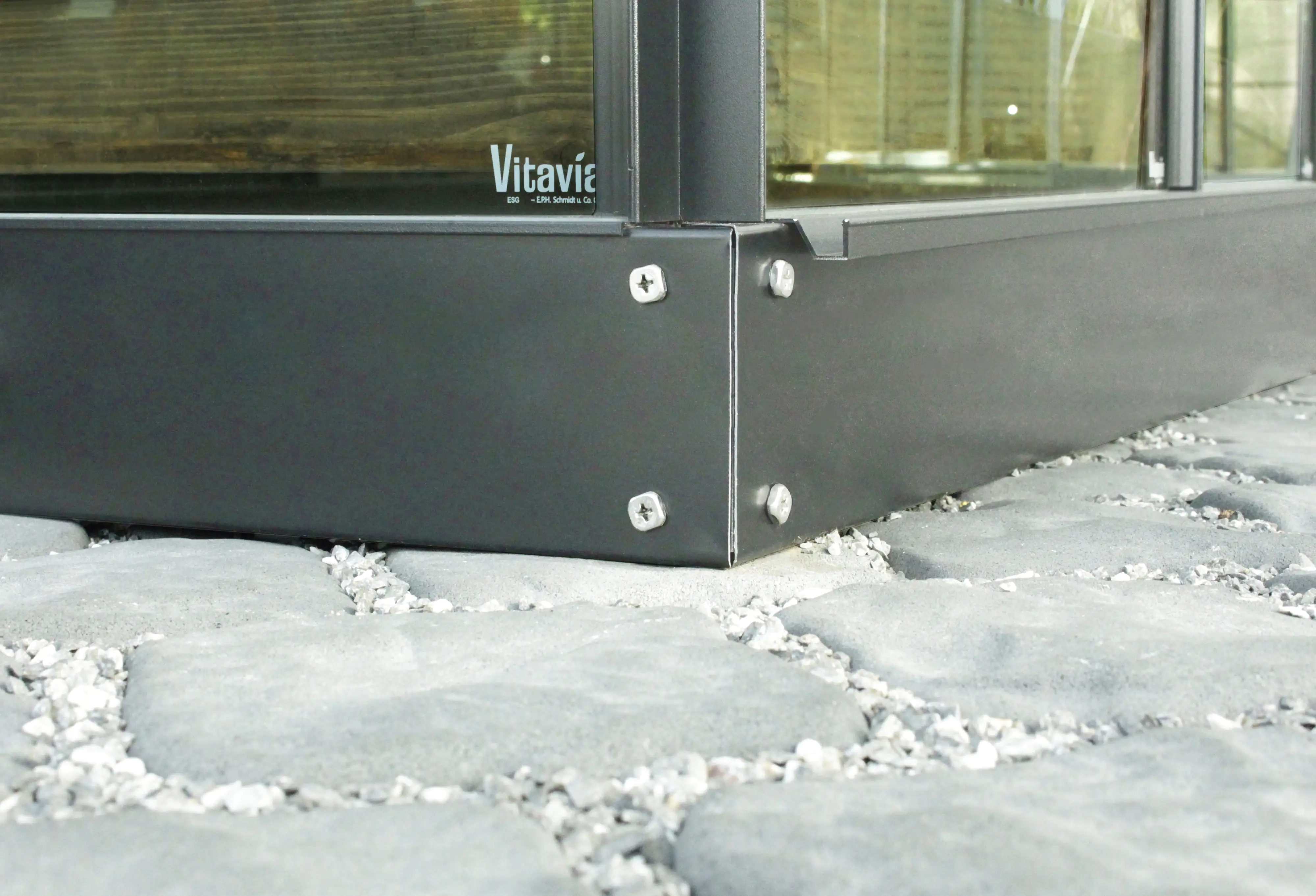 5703774304446 Vitavia Fundamentrahmen 2500 130 x 192 cm schwarz 12,5 cm hoch