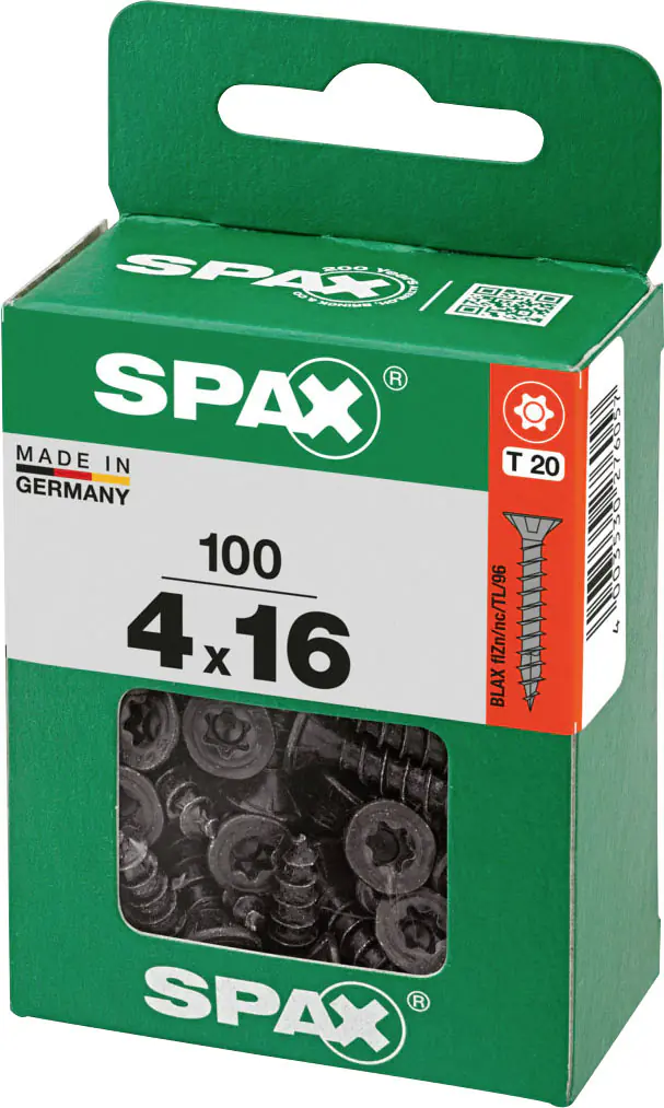 Spax Universalschrauben 4 x 16 mm T20 Vollgewinde - 100 Stk. 