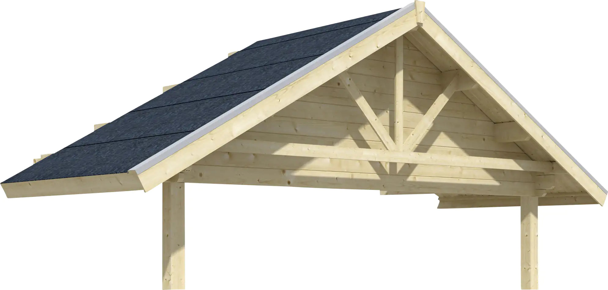 SKAN HOLZ Vordach Toronto 212x420cm, 70plus mit 2. Schalung