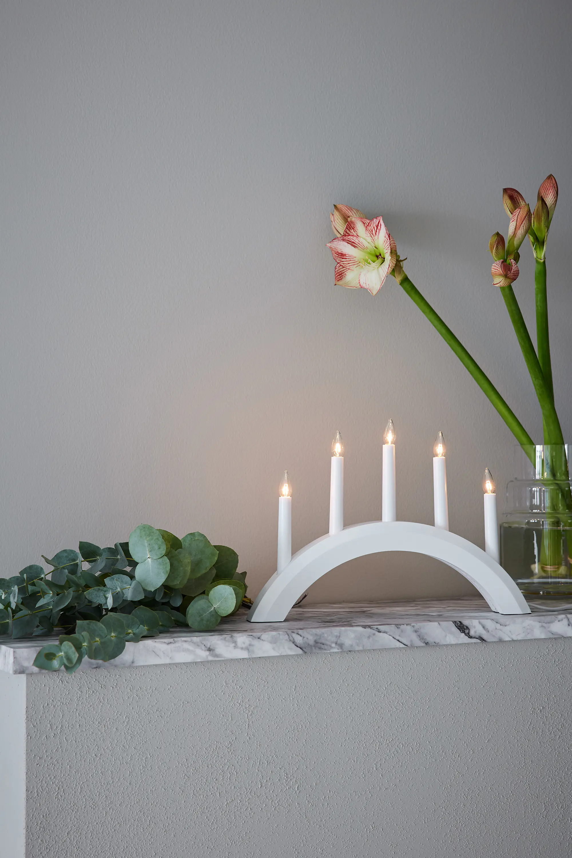 Markslöjd Adventskerzenhalter Avento 5-flammig weiß