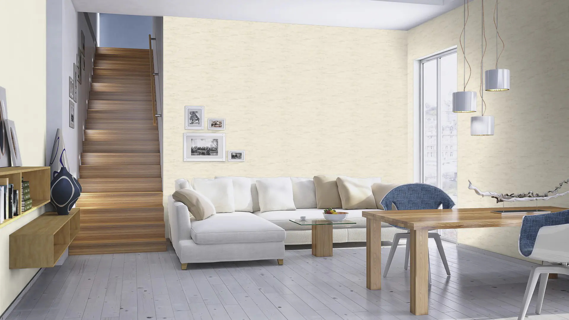 Rasch Vliestapete 537604 Weiß-Offwhite Uni 10,05 m x 0,53 m