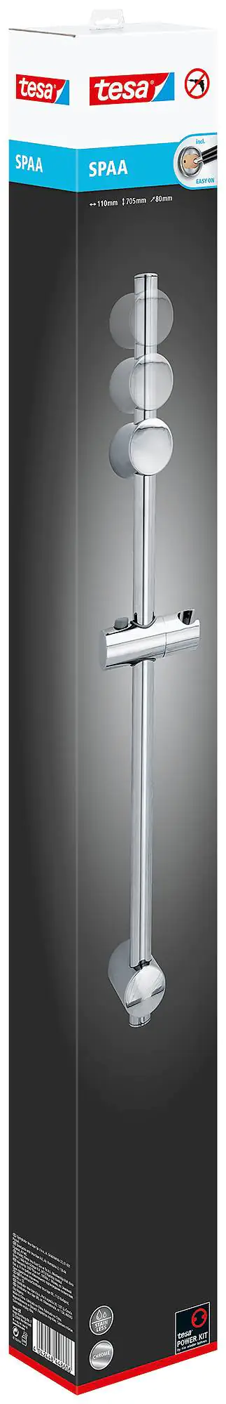 Tesa Duschstange SPAA 70 cm zum Kleben