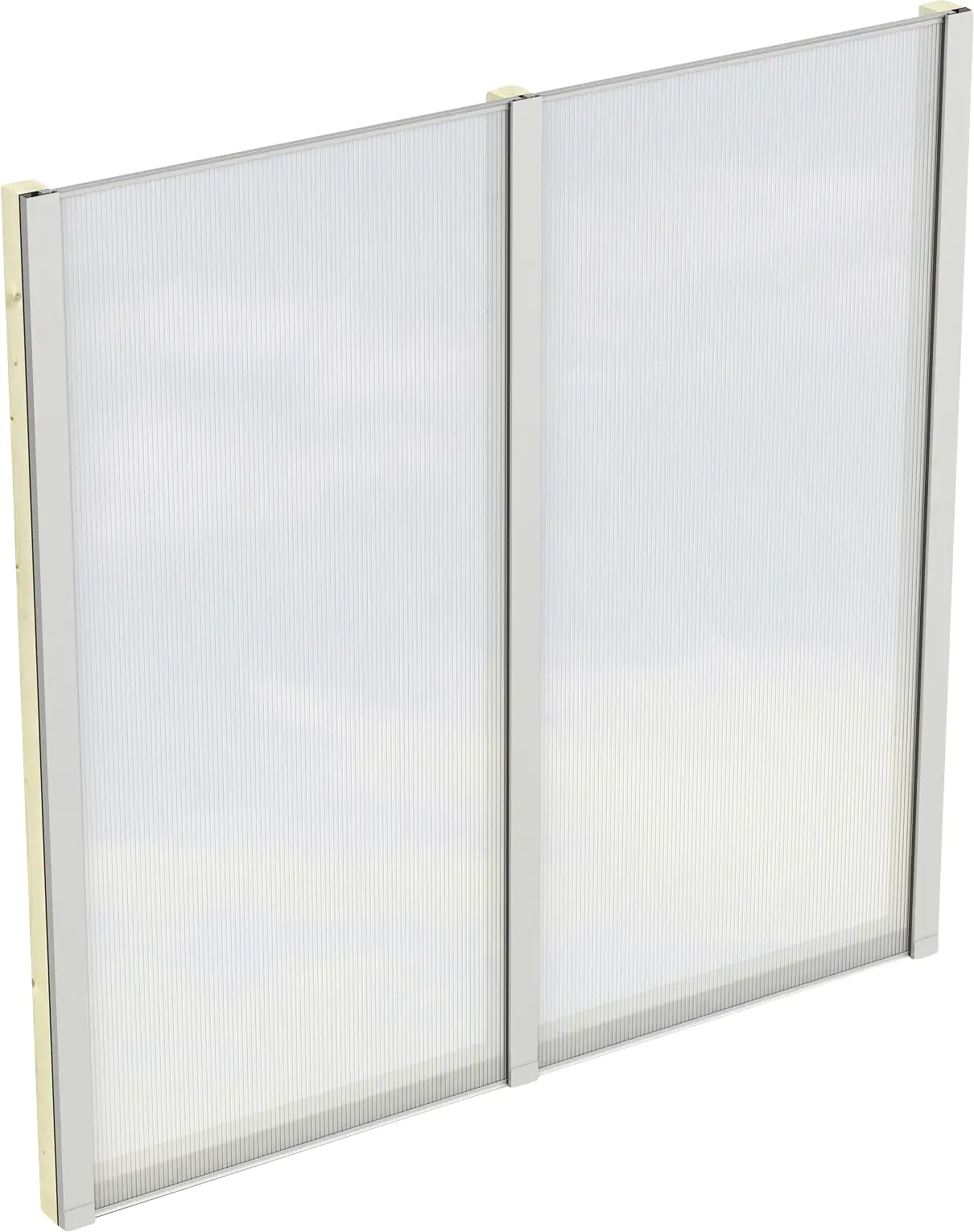 SKAN HOLZ Seitenwand m. Polycarbonatplatten 193 x 200 cm, Fichte, natur