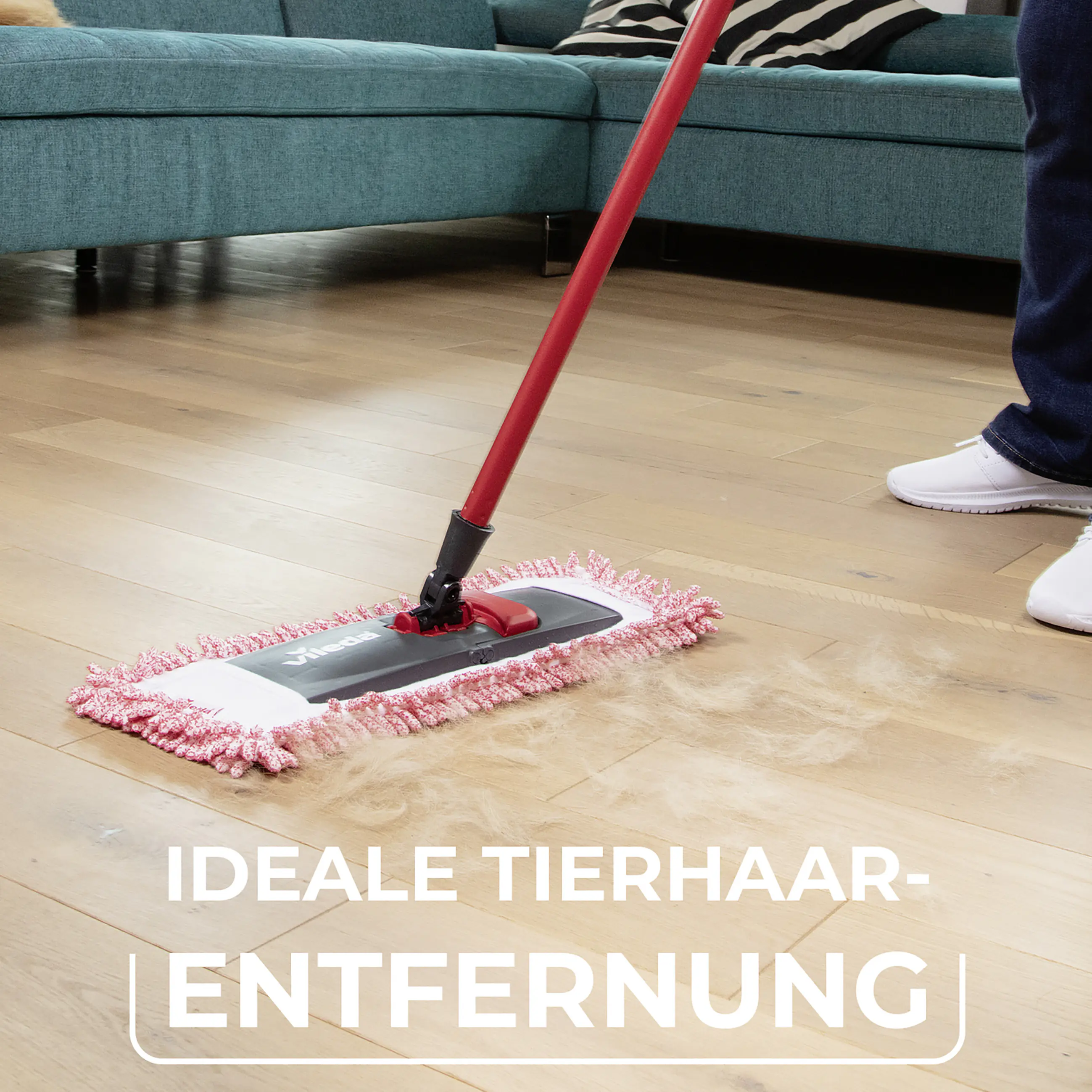 Vileda Ersatzwischbezug für Bodenwischer Pet Pro Microfibre Universal