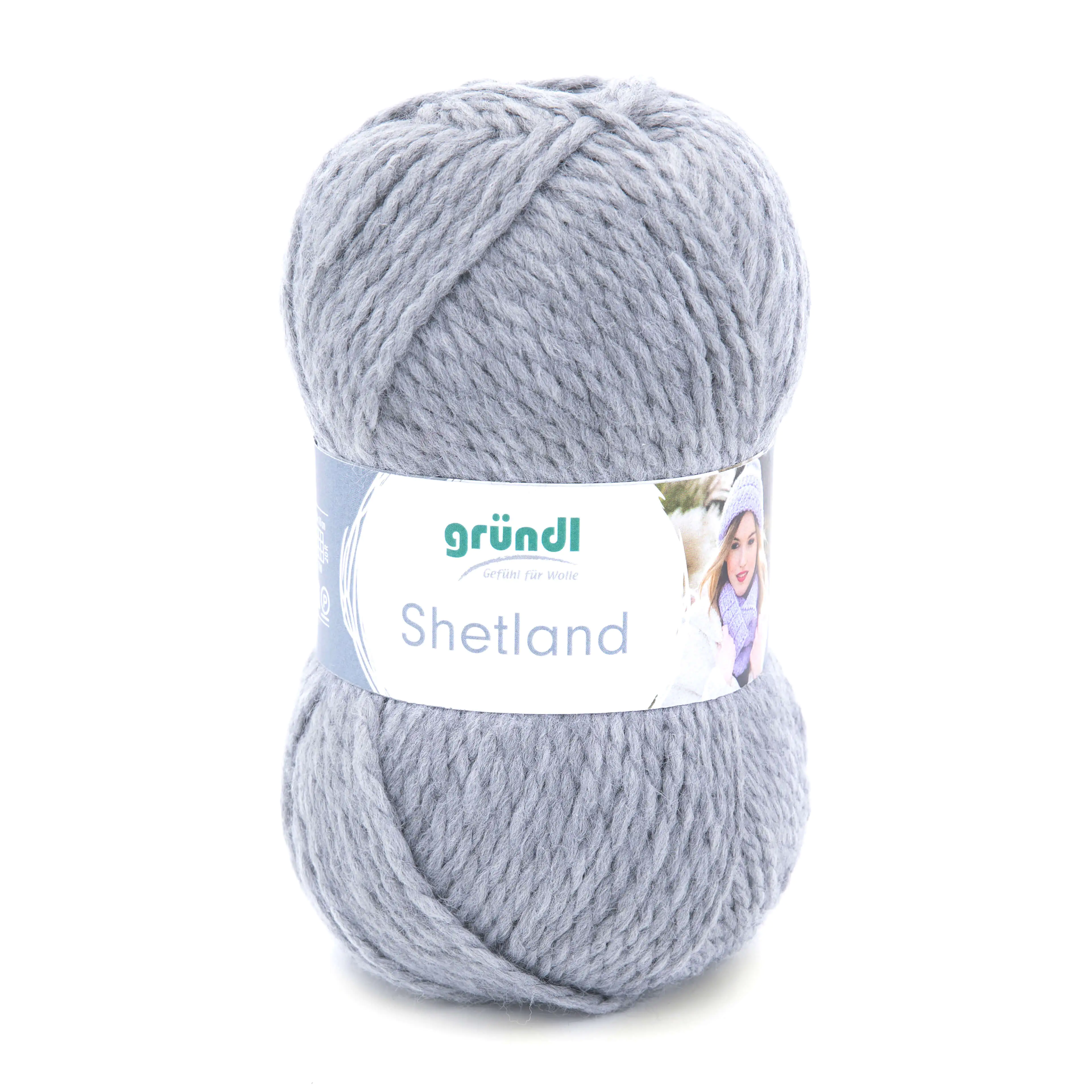 Gründl Wolle Shetland 100 g grau