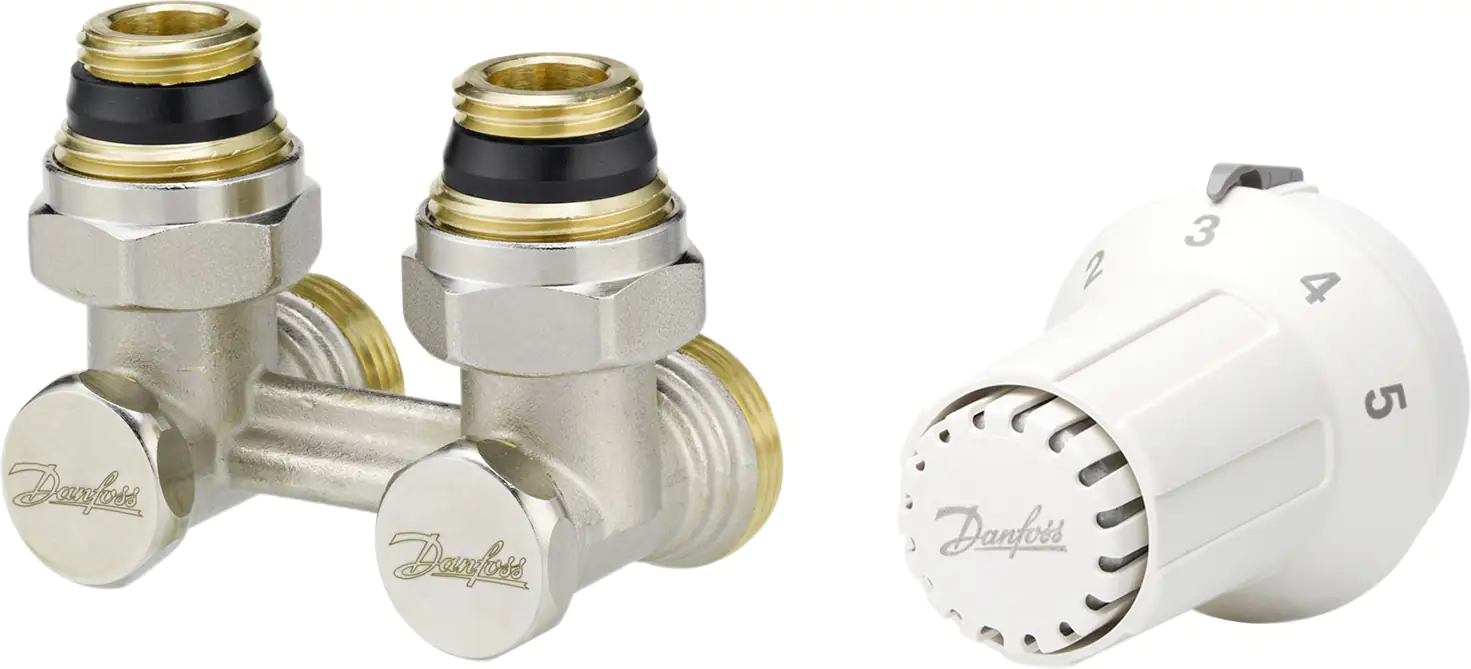 Danfoss Thermostat-Set Home RAS-CK + RLV-KS 1/2", Eckform