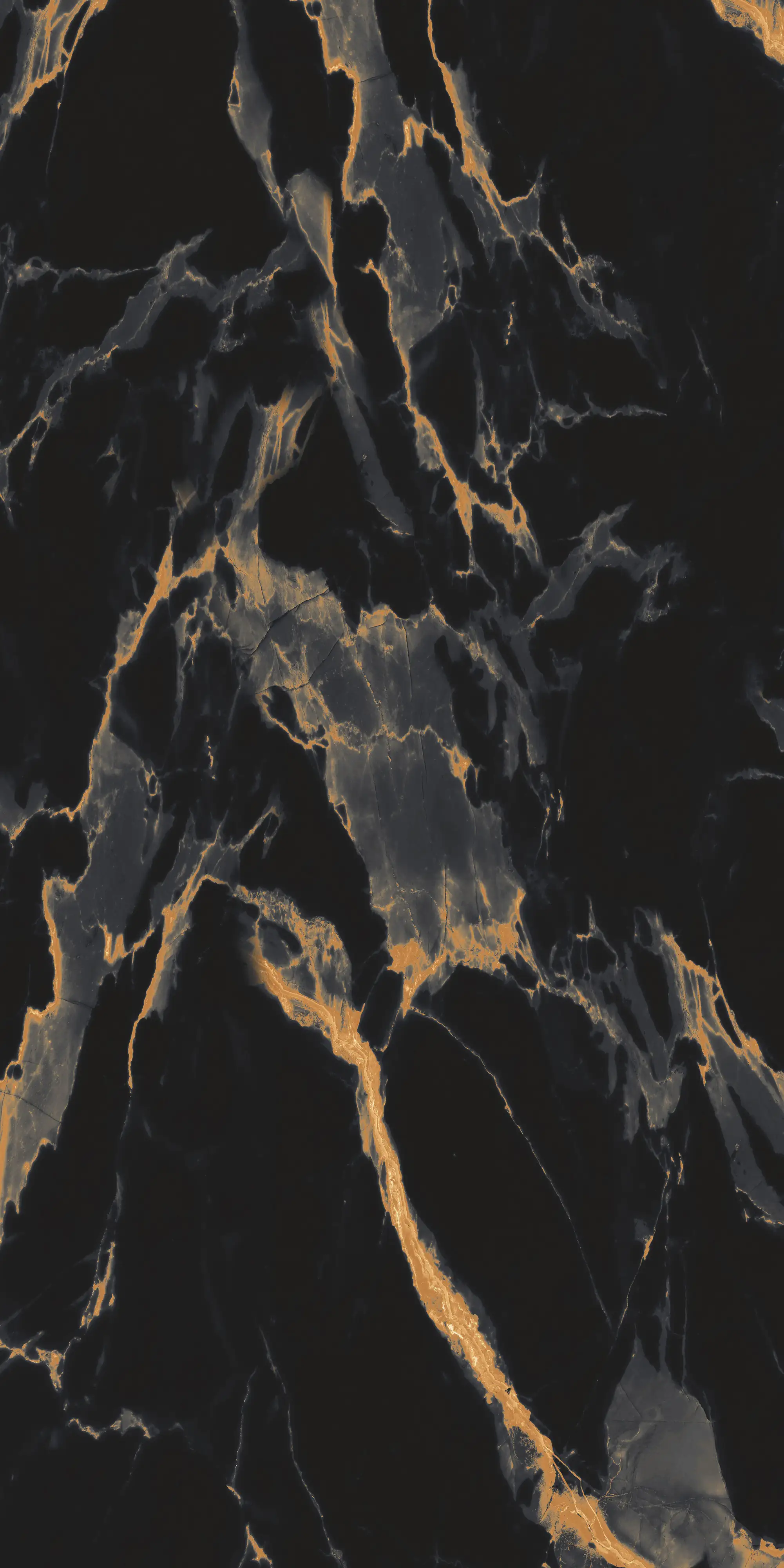 Bodenfliese Feinsteinzeug Marquina Gold 120 x 240 cm schwarz