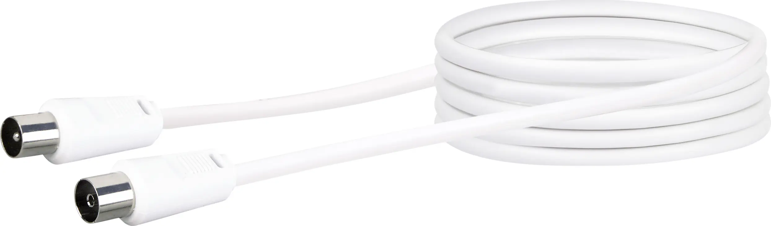 Schwaiger Antennen Anschlusskabel KVK230 052 (75dB) weiß, 3,0m, 1x IEC Stecker / 1x IEC Buchse