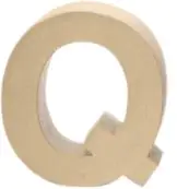 Glorex Papp-Buchstabe Q 17,5 x 5,5 cm