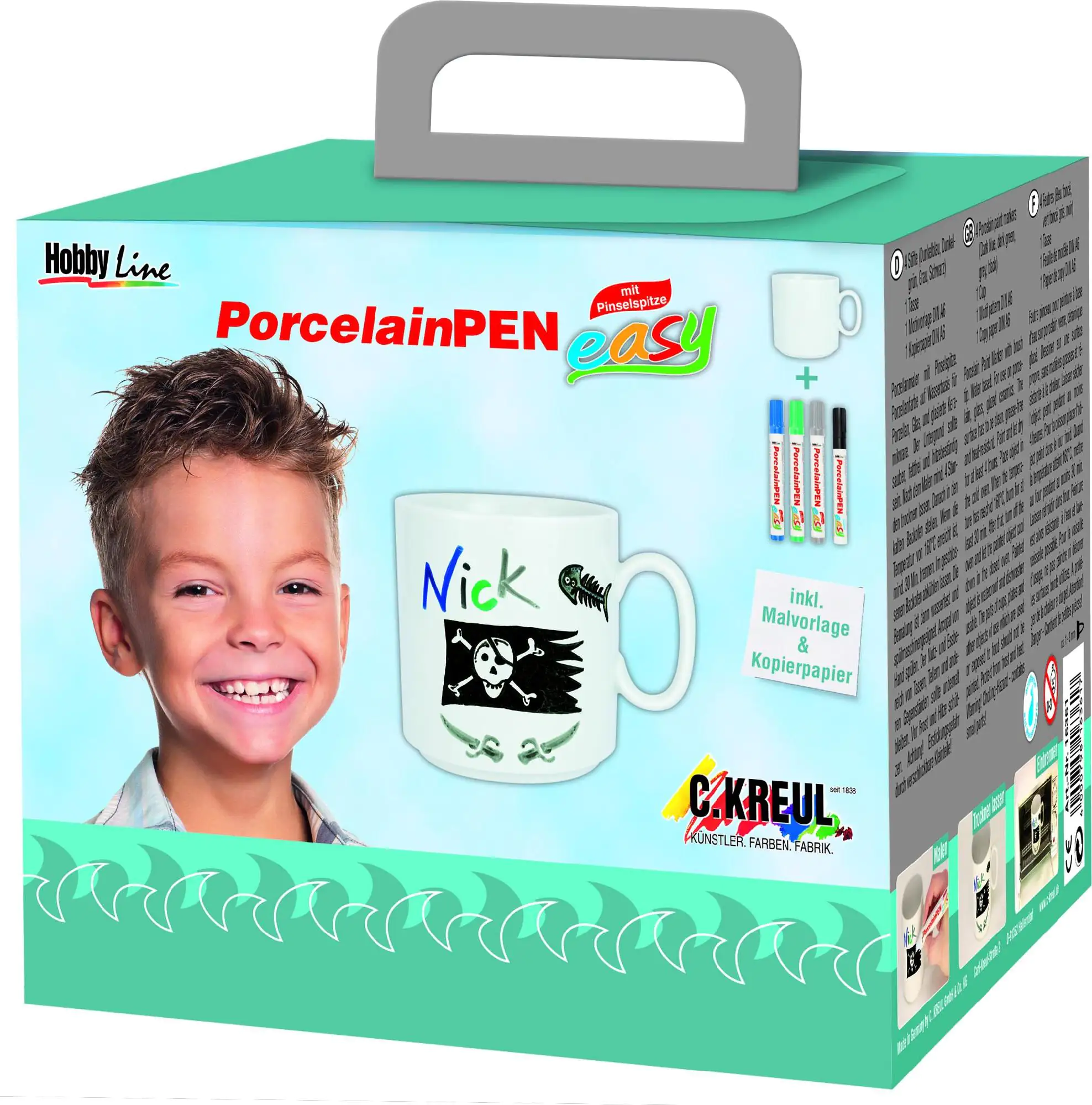 Kreul Porzellanmaler-Set Tassen Jungen PorcelainPen easy Kreul Porzellanmaler-Set Tassen Jungen PorcelainPen easy