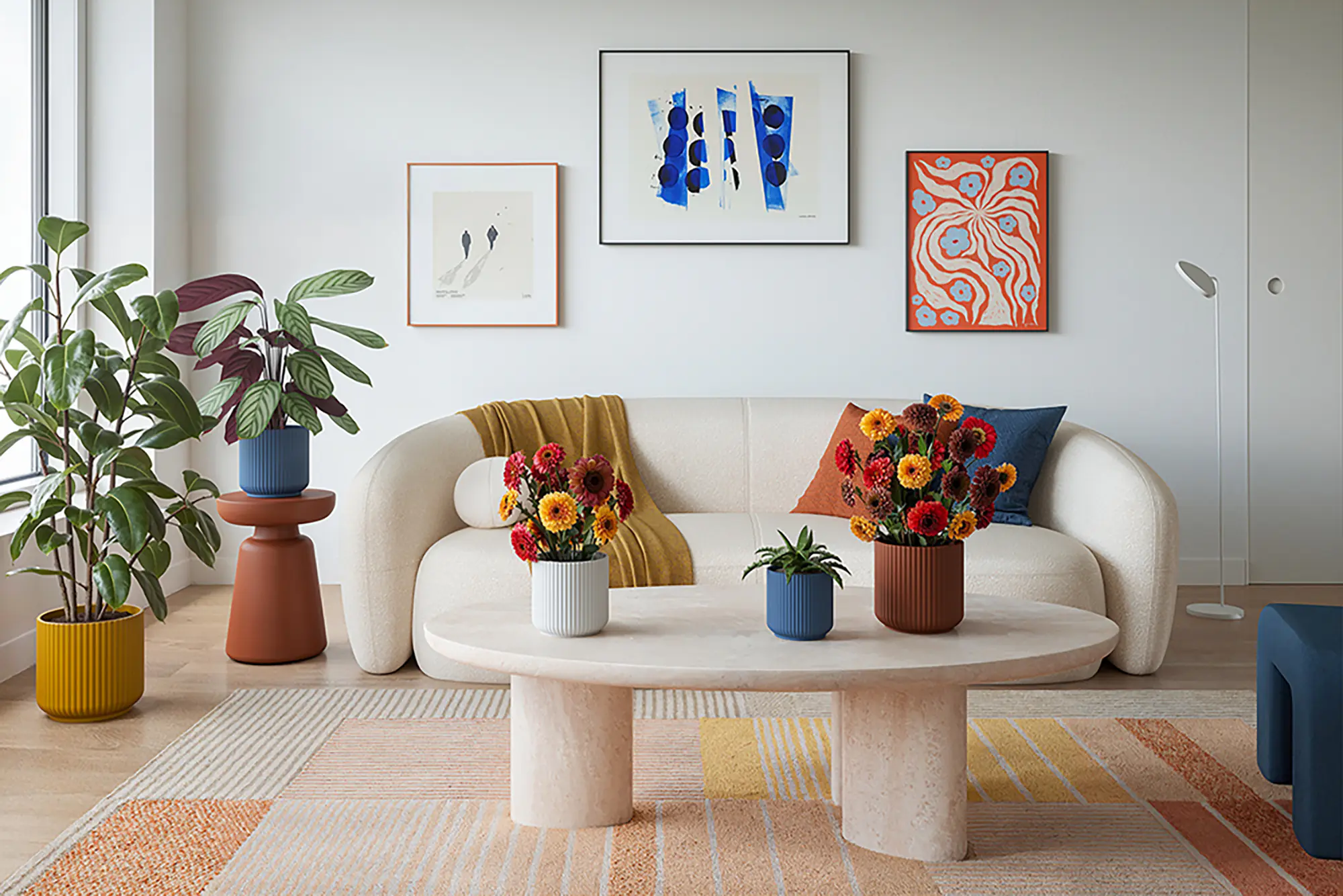 Artevasi Übertopf Luna Keramik weiß matt Ø 8 x 7 cm 