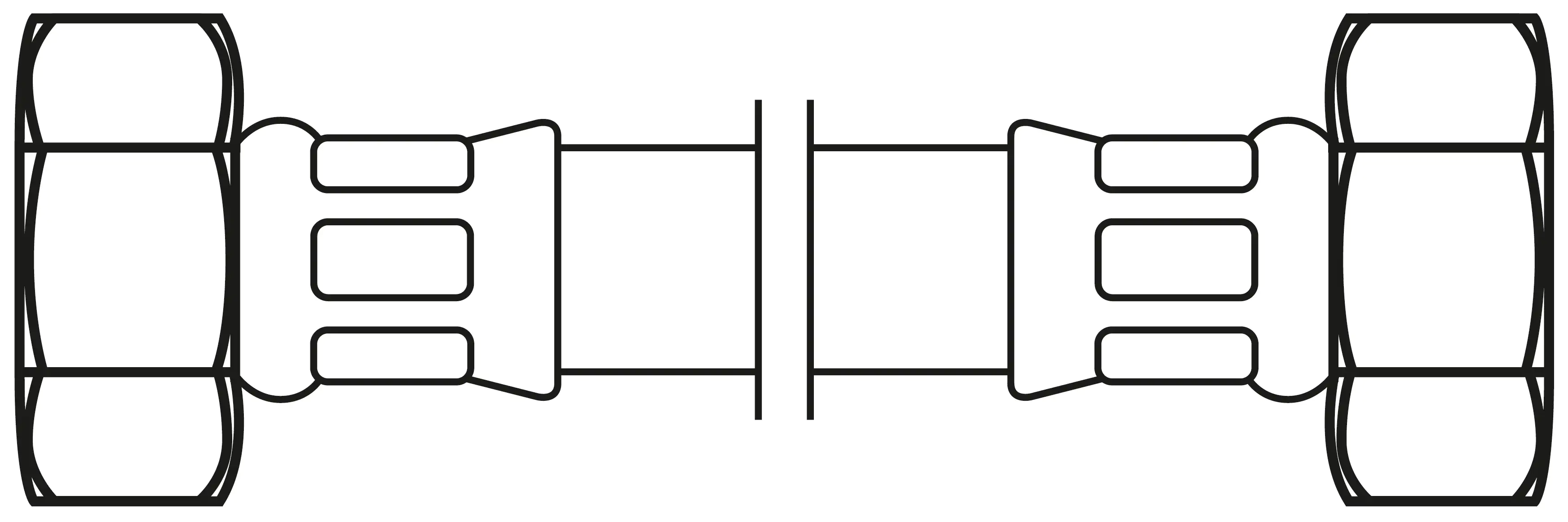 Techline NT Panzerschlauch IG 3/4" x IG 3/4", DN20, 100 cm
