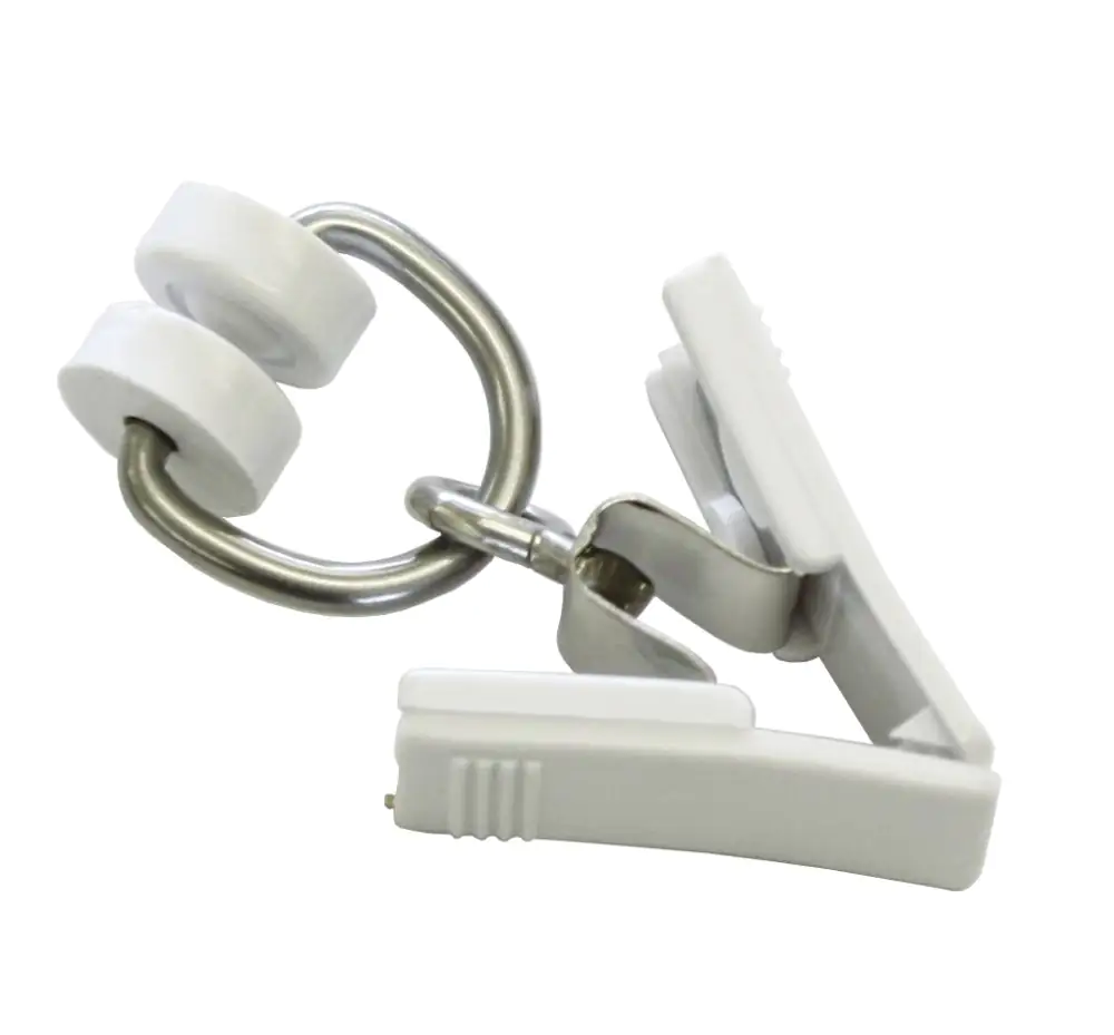 Gardinia T-Rollring mit Klammer 20 Stück, weiß