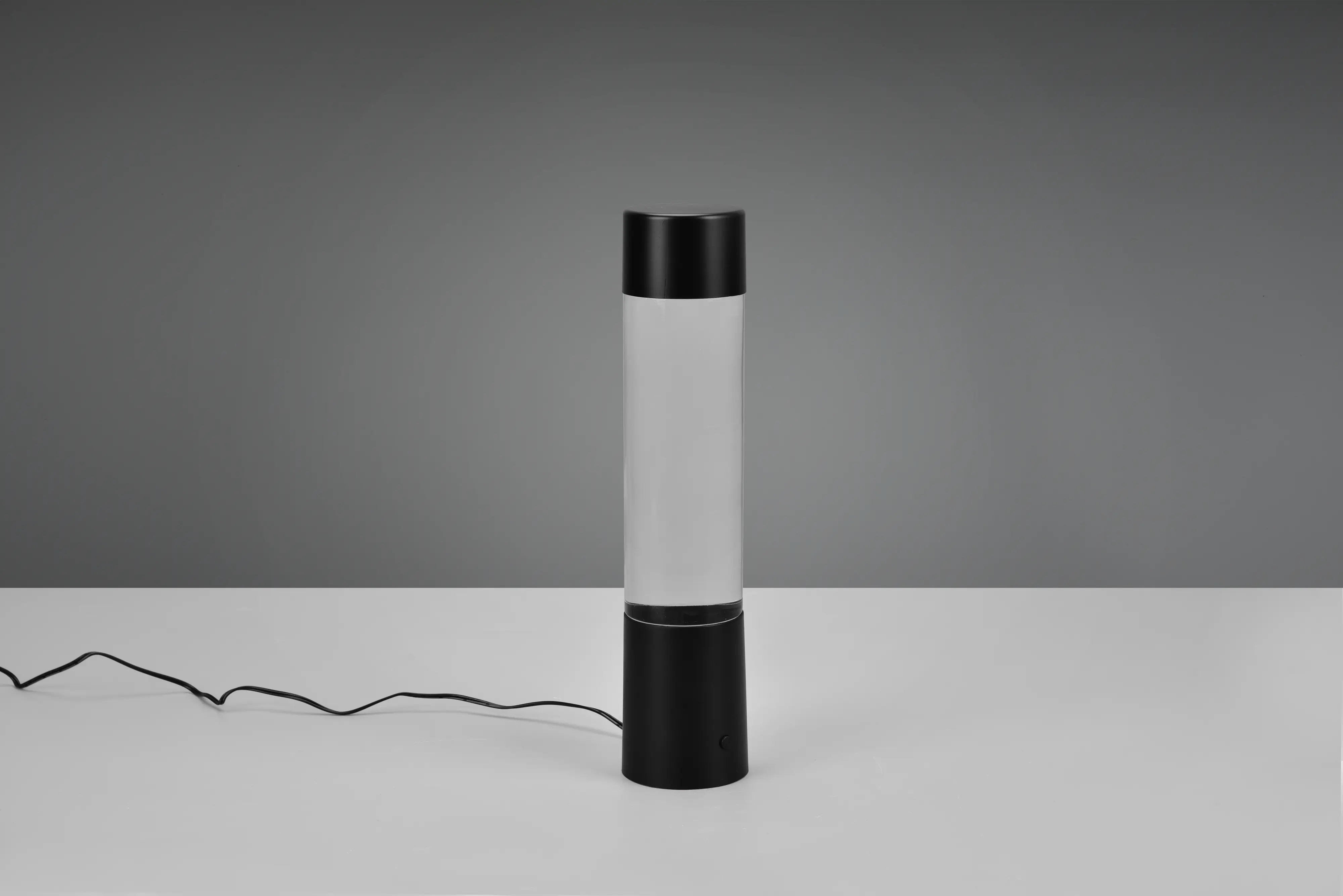 Reality LED Tischleuchte Glitter Ø 7 x 34 cm RGB schwarz matt