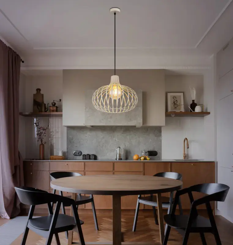 Globo Hängeleuchte Mateo 40 x 150 cm (Ø x H) cremefarben matt