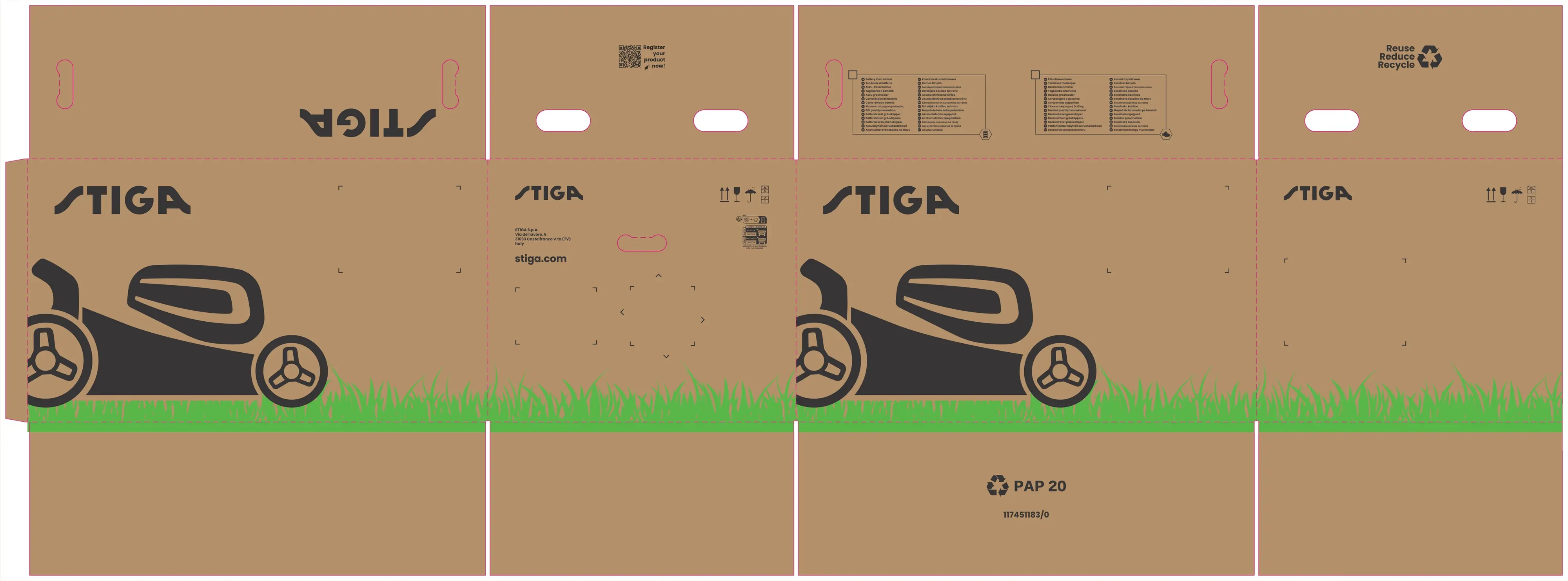 Stiga Benzin Rasemäher Combi 548 S 46 cm Schnittbreite inkl. Zubehör