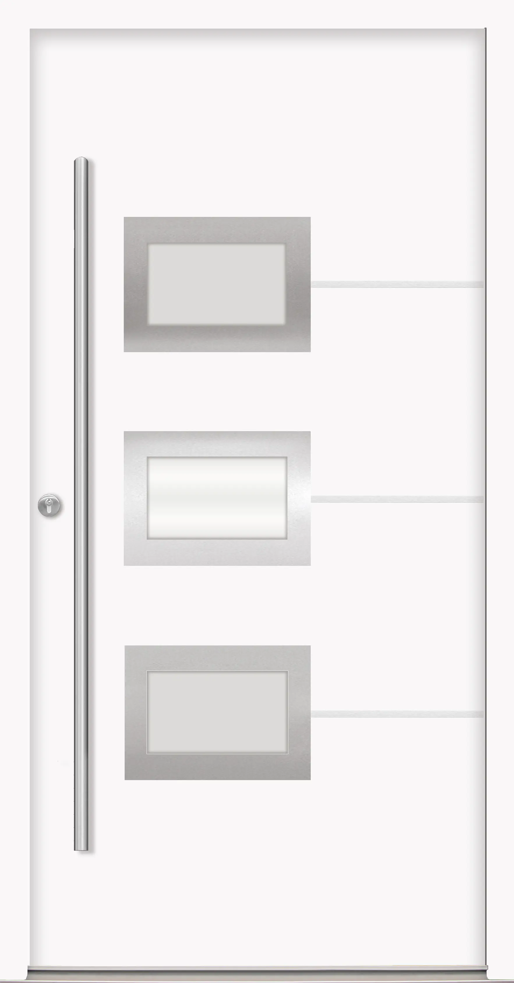Splendoor Haustür Passivedoor Premium B03 Weiß DIN Links 100 x 210 cm