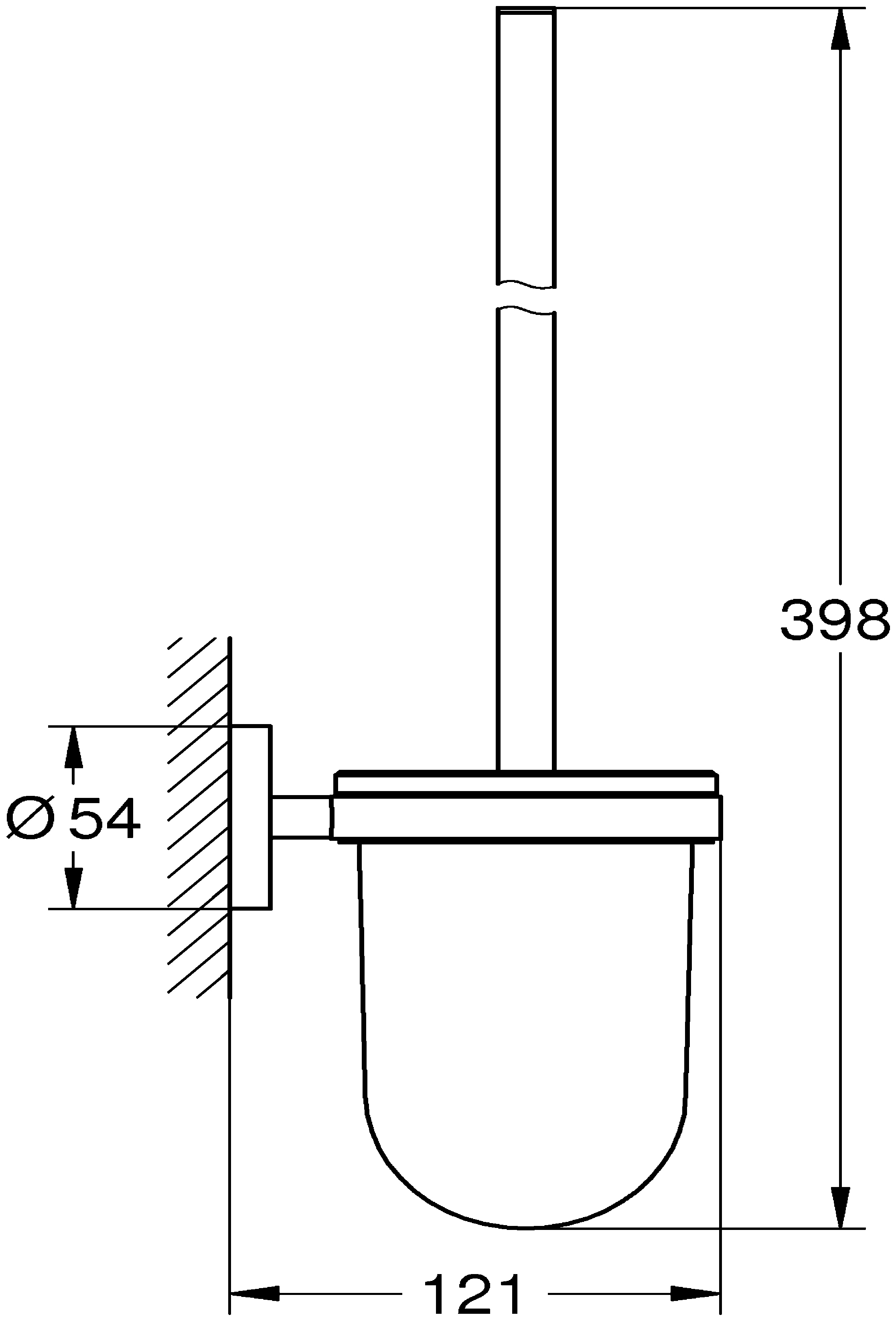 Grohe Start Toilettenbürstengarnitur chrom klebbar Grohe Start Toilettenbürstengarnitur chrom klebbar