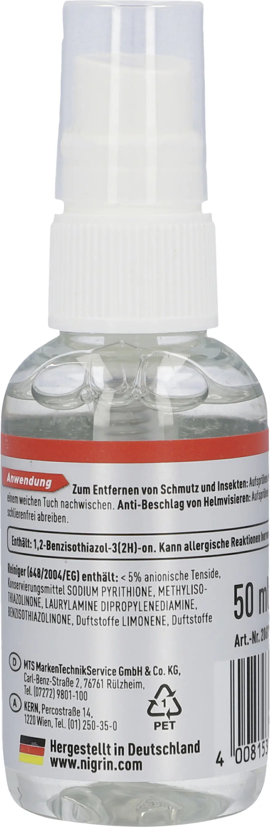 Nigrin MOTO-BIKE Helm- und Visierreiniger 50ml