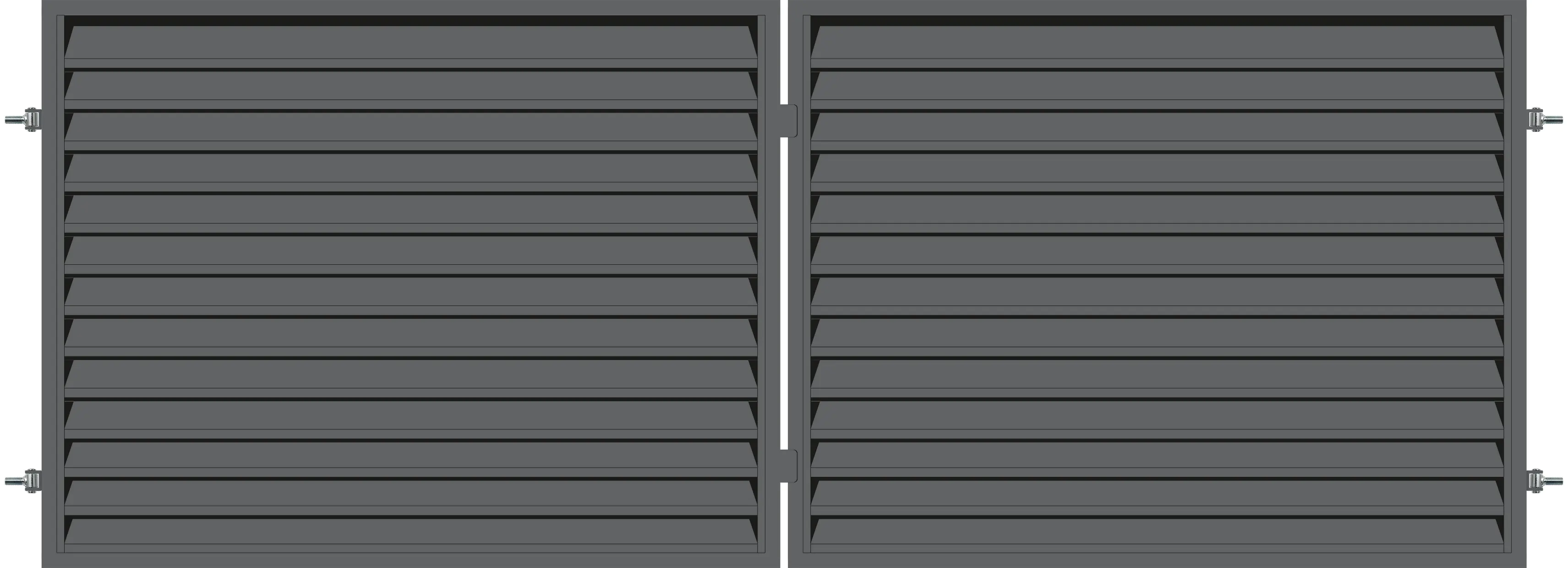 Polbram Doppeltor Ulrich 120 300 x 120 cm verzinkt anthrazit