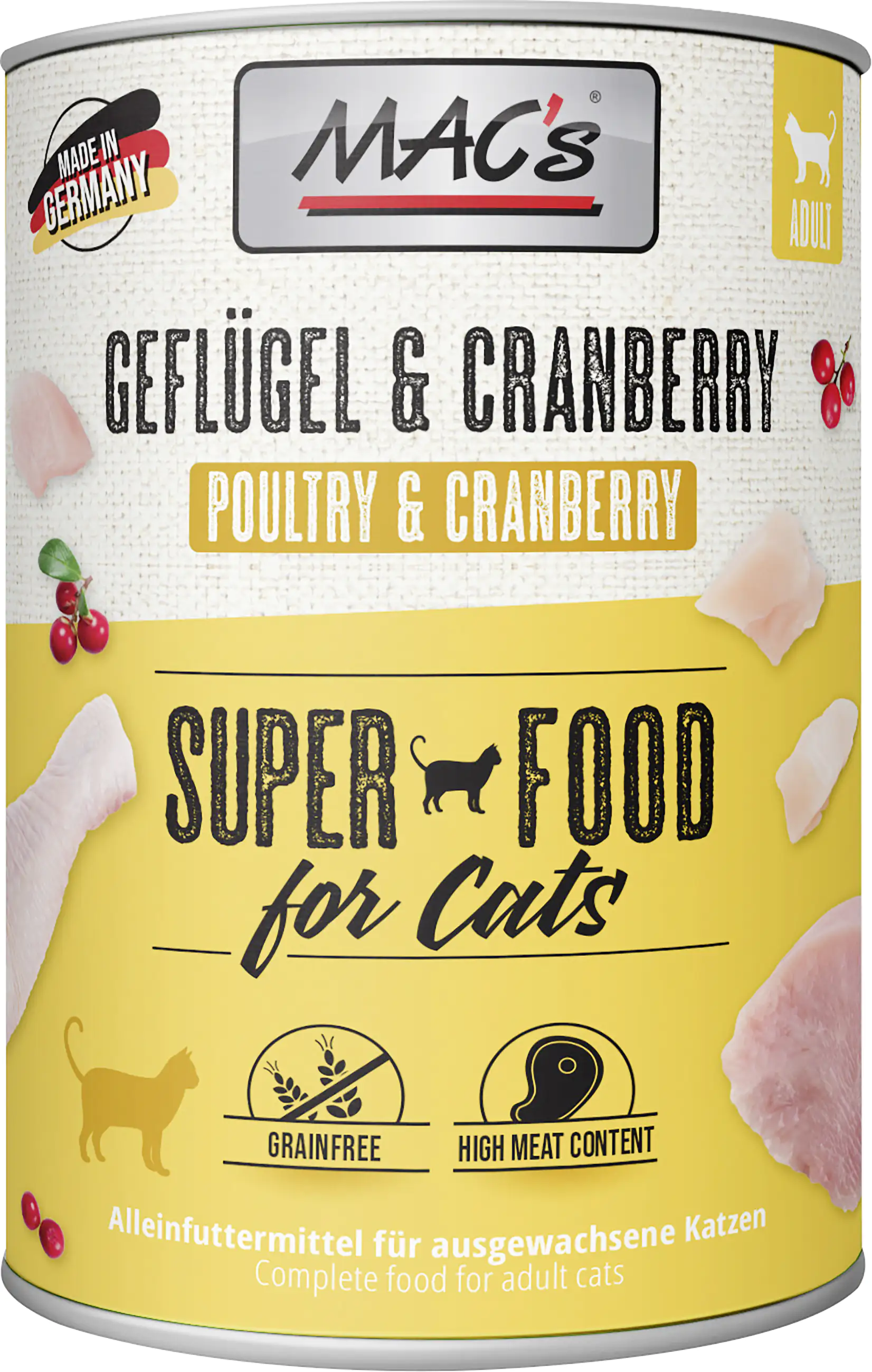 Macs Cat Geflügel & Cranberry 400 g