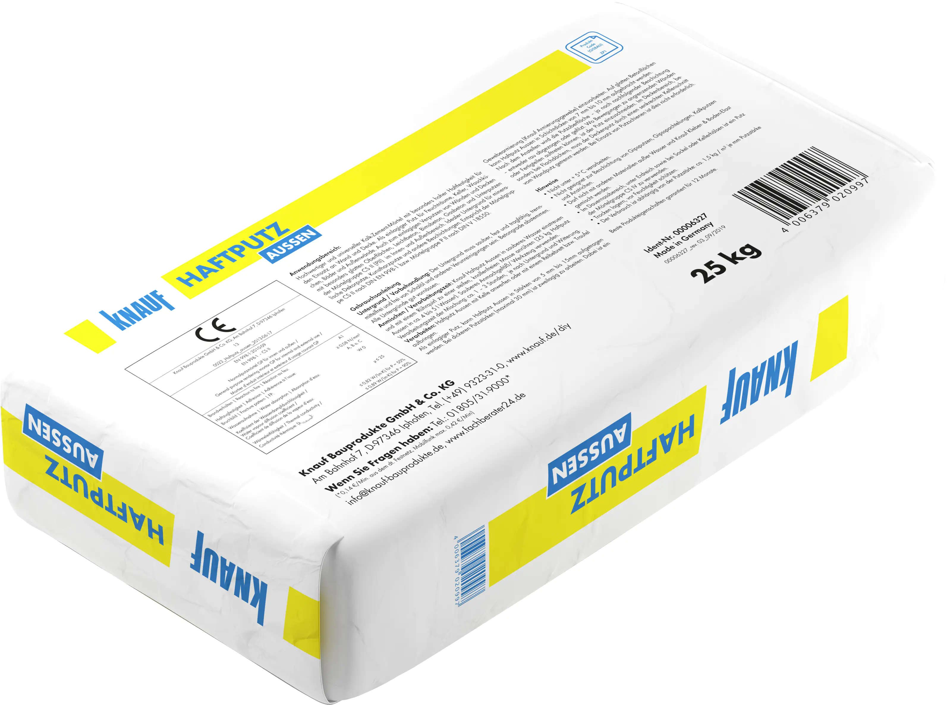 Knauf Haftputz Außen hellgrau, 25 kg